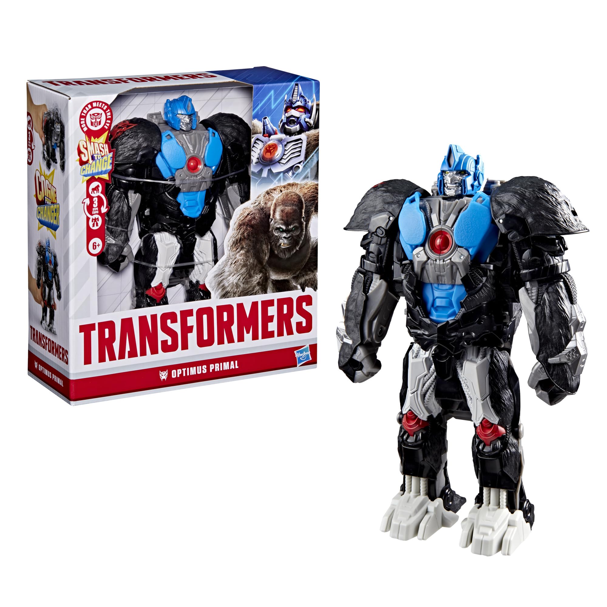 Transformers Smash Changers Optimus Primal Action Figure - 9 Inch, Ages 6+ 4