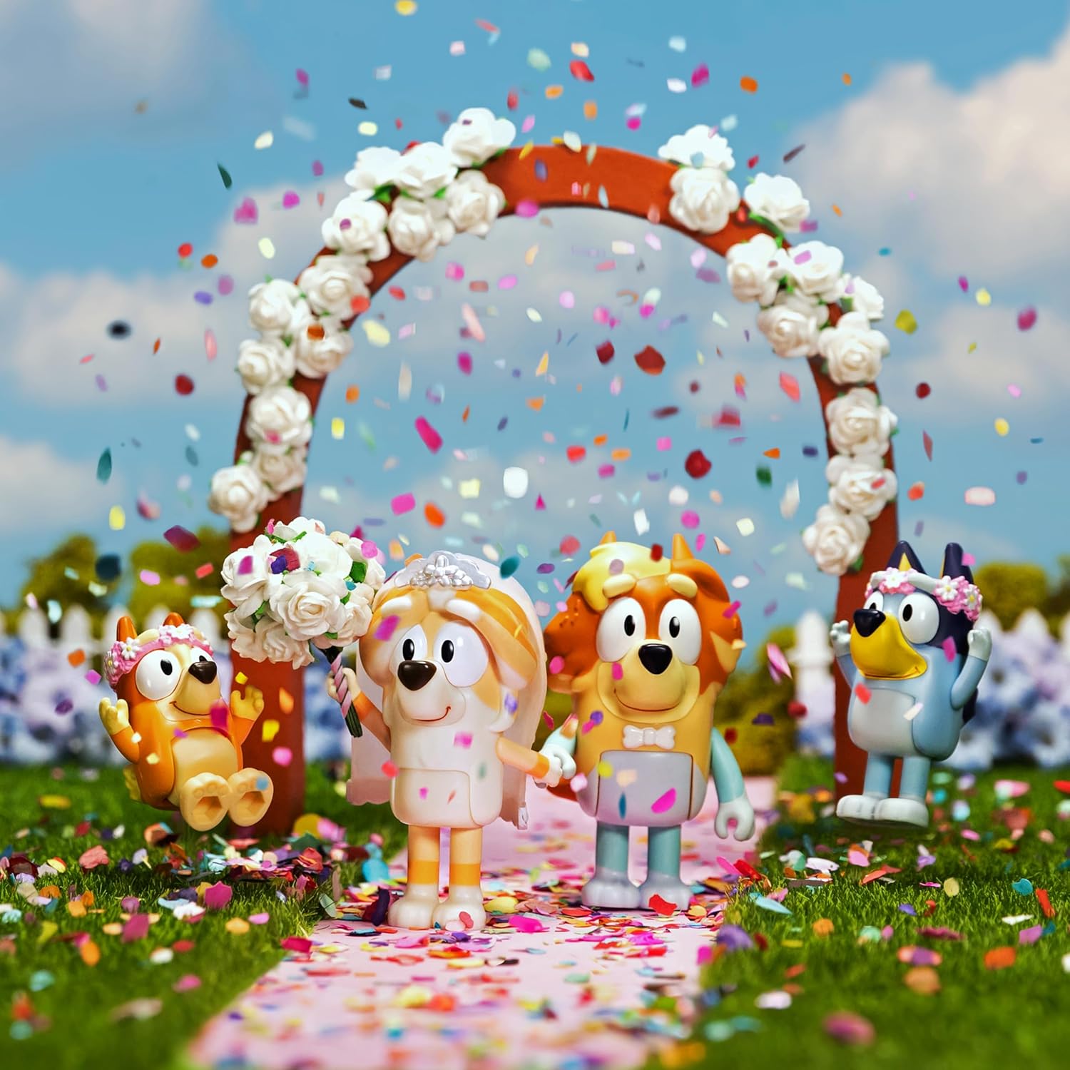 Bluey Figure 4-Pack Wedding Time - Uncle Rad and Frisky with Bluey and Bingo 8