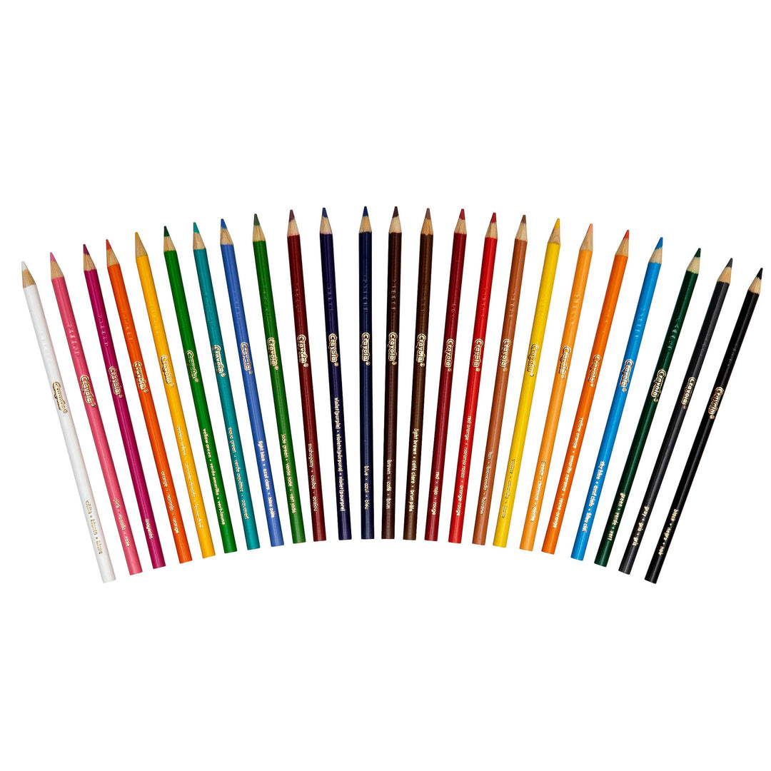 Crayola 24 Coloured Pencils - Pre-Sharpened Art Supplies for Kids