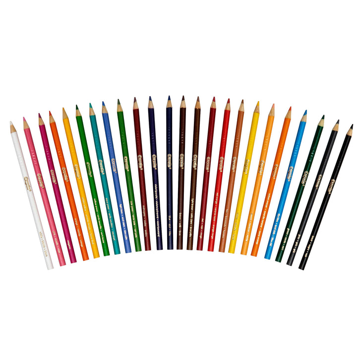 Crayola 24 Coloured Pencils - Pre-Sharpened Art Supplies for Kids