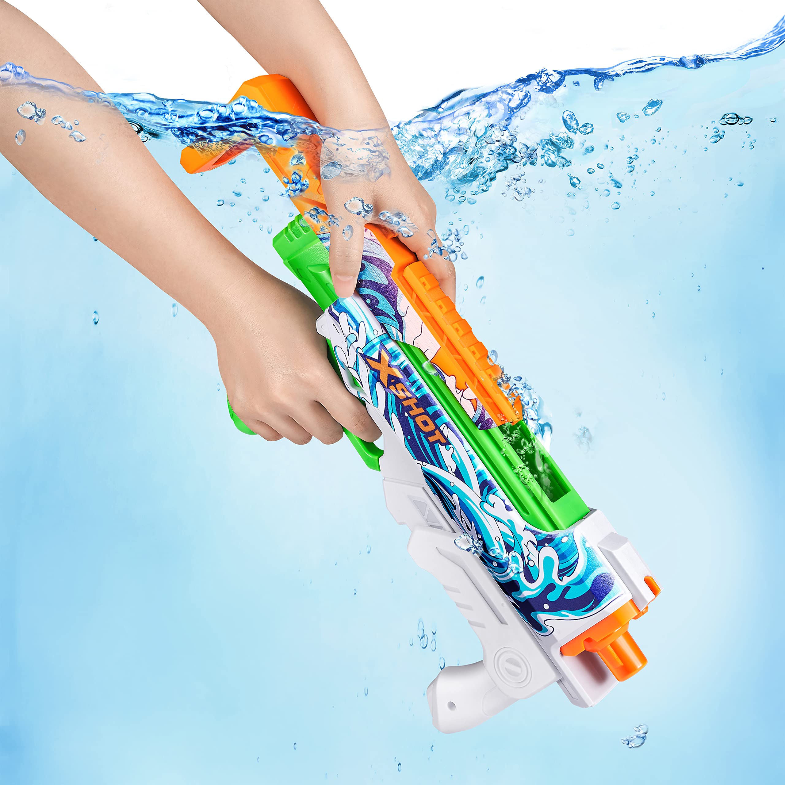 XSHOT Water Fast-Fill Skins Hyperload Water Blaster 2 Pack | 500ml Capacity | 33ft Range 3