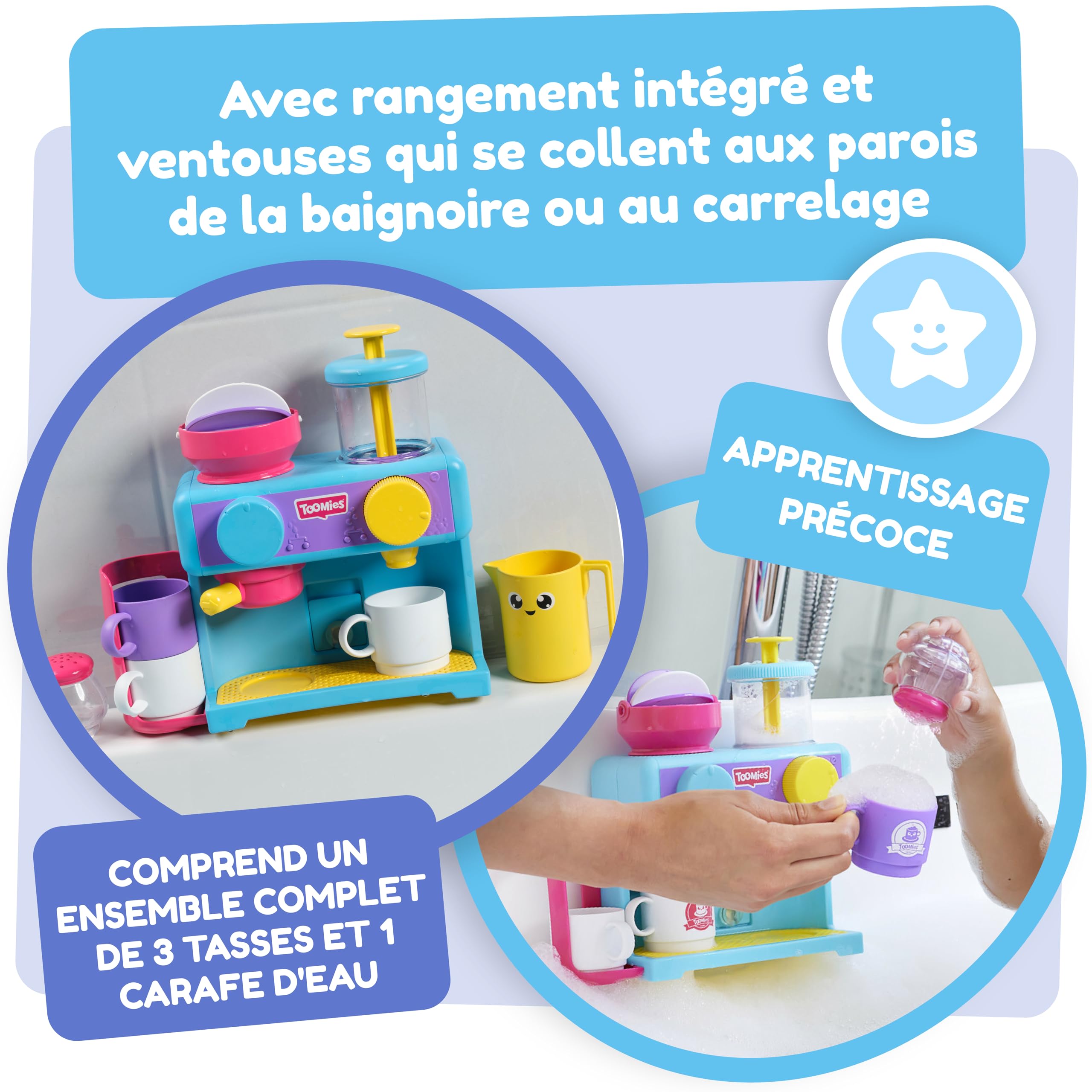 TOMY Toomies Bath Barista – Baby-Badespielzeug zum Spielen als Café für Kleinkinder ab 18 Monaten 4