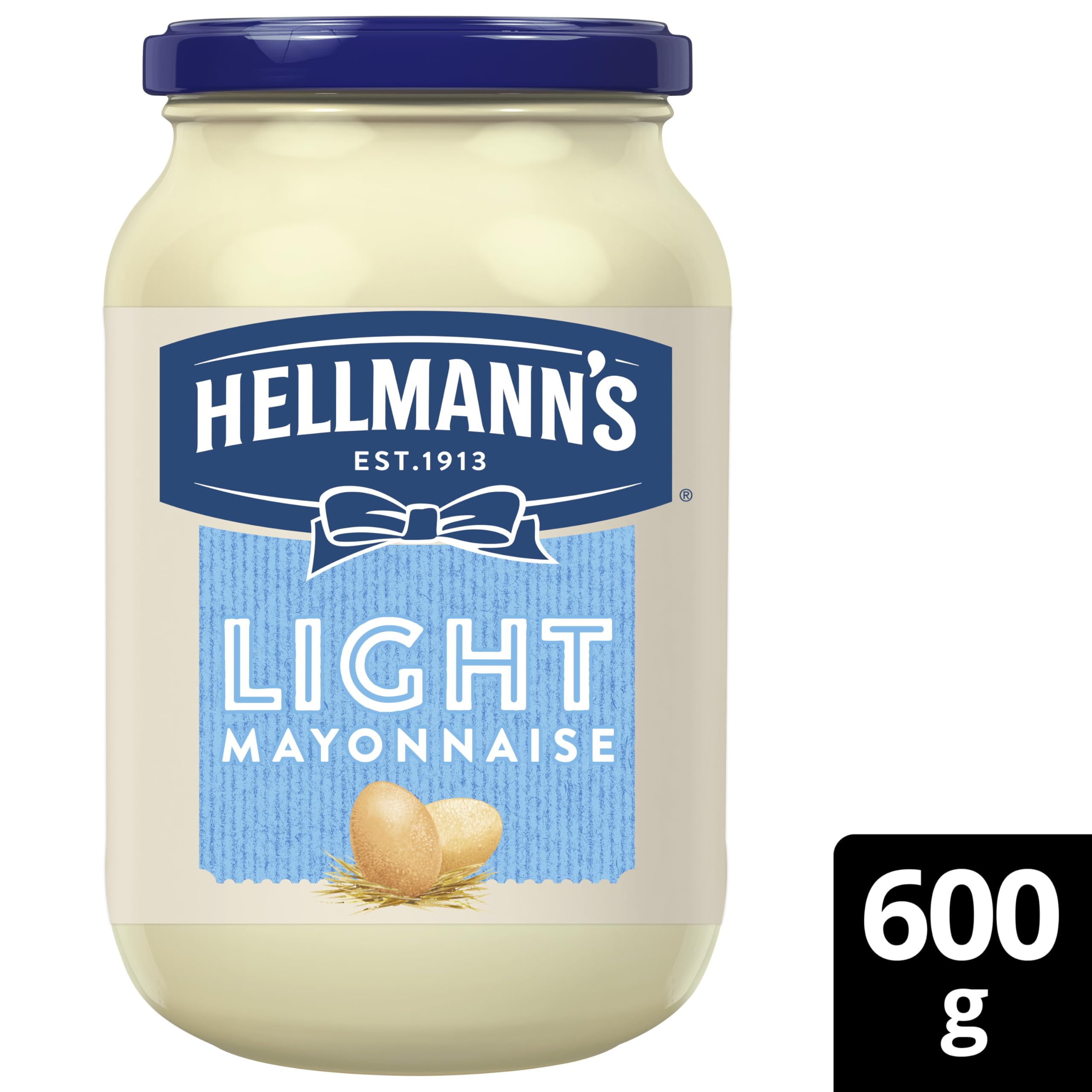 Hellmann's Light Mayonnaise – Cremige fettarme Mayo mit 100 % Eiern aus Freilandhaltung