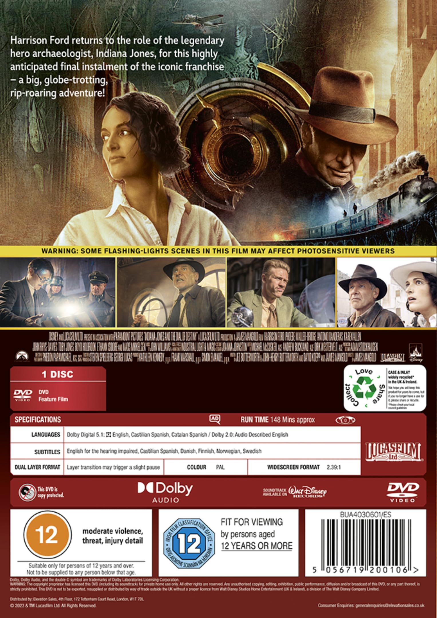 Indiana Jones & The Dial Of Destiny [DVD] 3