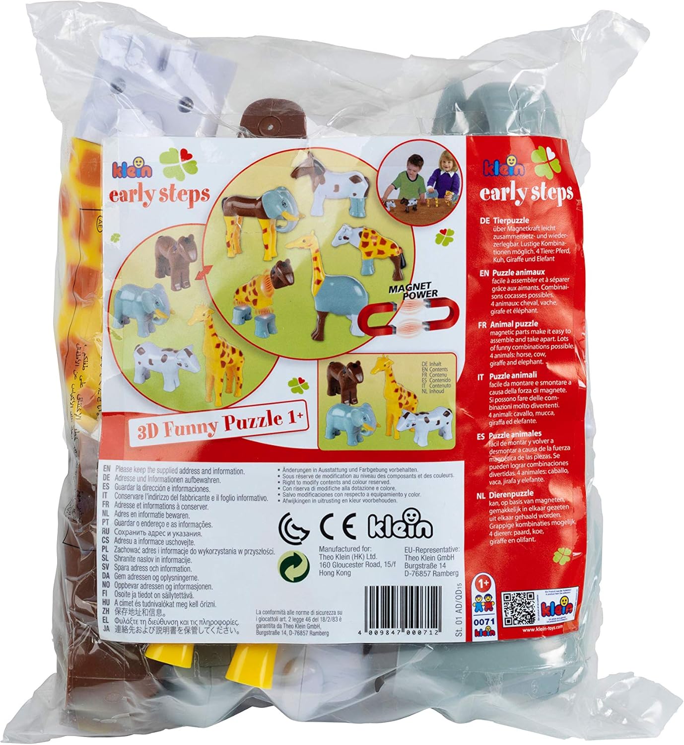 Theo Klein 71 Funny Puzzle Magnetic Animals - Educational Toy for Toddlers 1 Year and Up 4