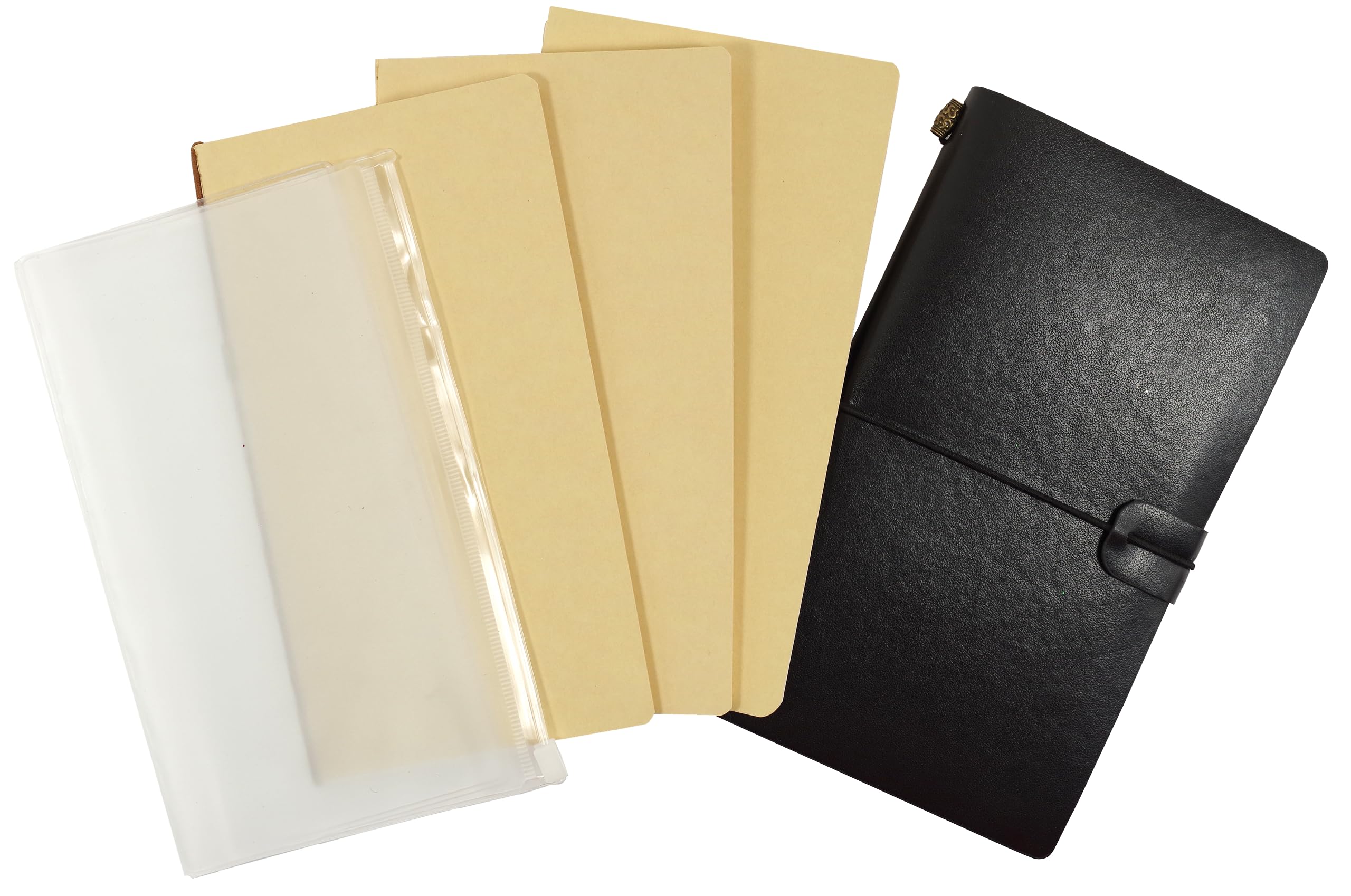 Peter Pauper Press Voyager Modular Notebook - 3 Inserts | Faux Leather Cover | 80 gsm Paper 9