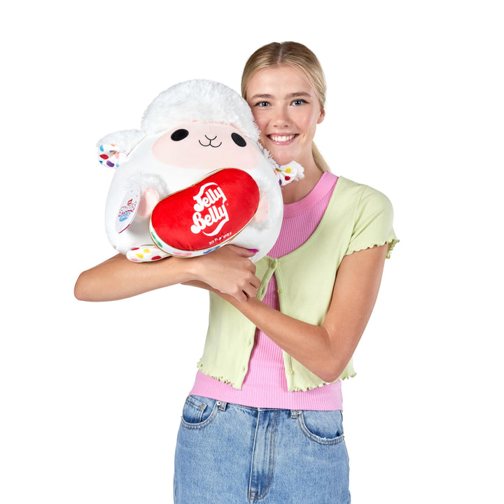 Snackles Series 2 - Lamb (Jelly Belly) Plush Toy, 35 cm Collectible Stuffed Animal