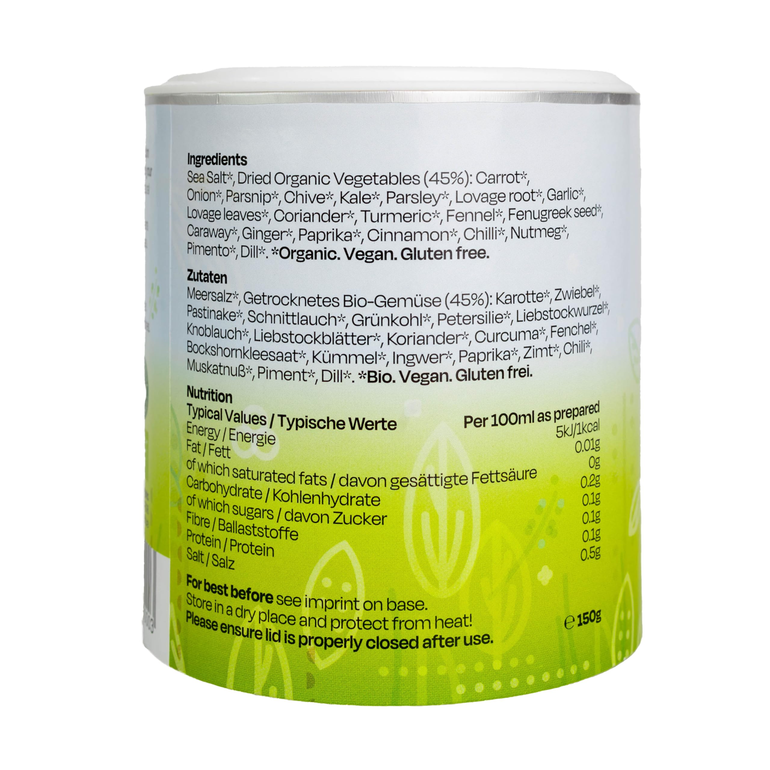 Dr. Coy's Organic Vegetable Bouillon Powder 150g - Vegan, Gluten-Free Broth 5