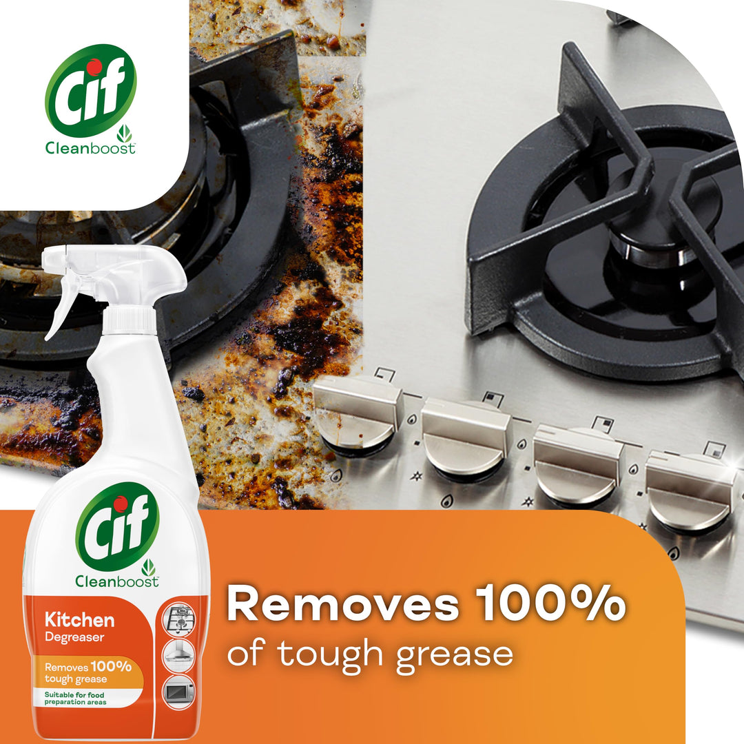 Cif Power & Shine Kitchen Spray - Tough Grease Remover for Ceramic, Chrome & Enamel (700ml)