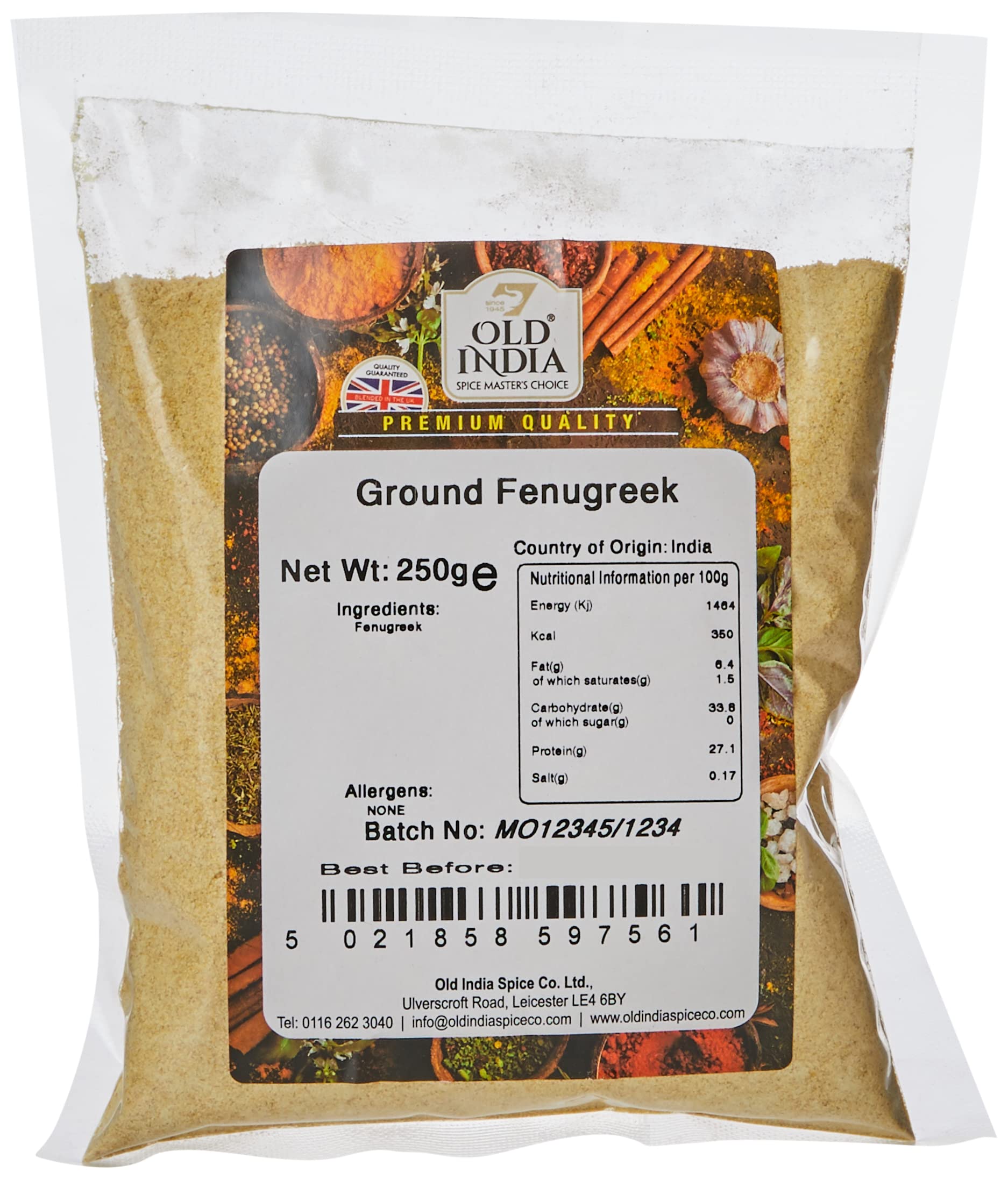 Old India Ground Fenugreek - 100% Natural Spice | 250g Pack