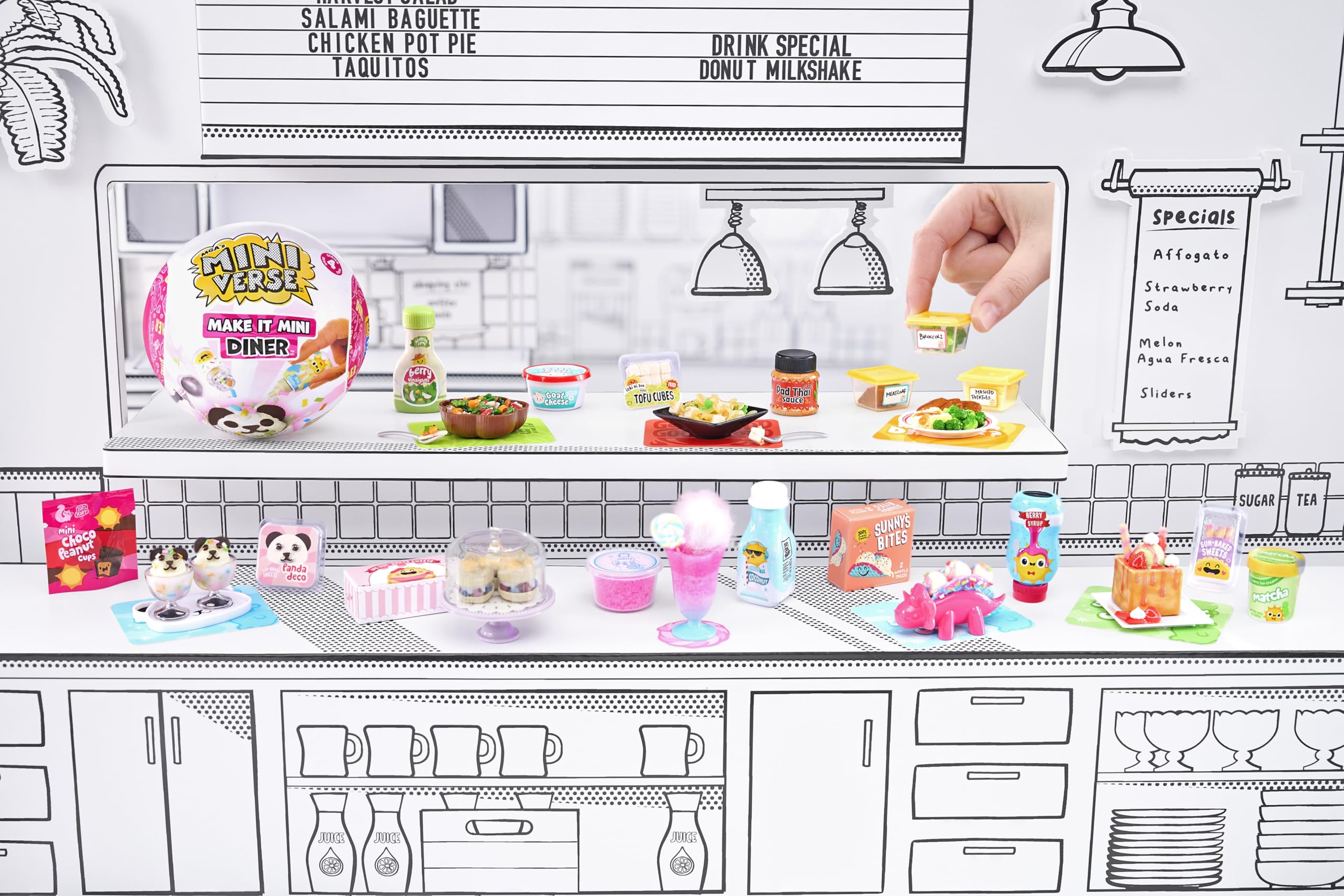 MGA's Miniverse Make It Mini Diner Series 4 Collectible DIY Resin Kit | Mini Size | Age 8+