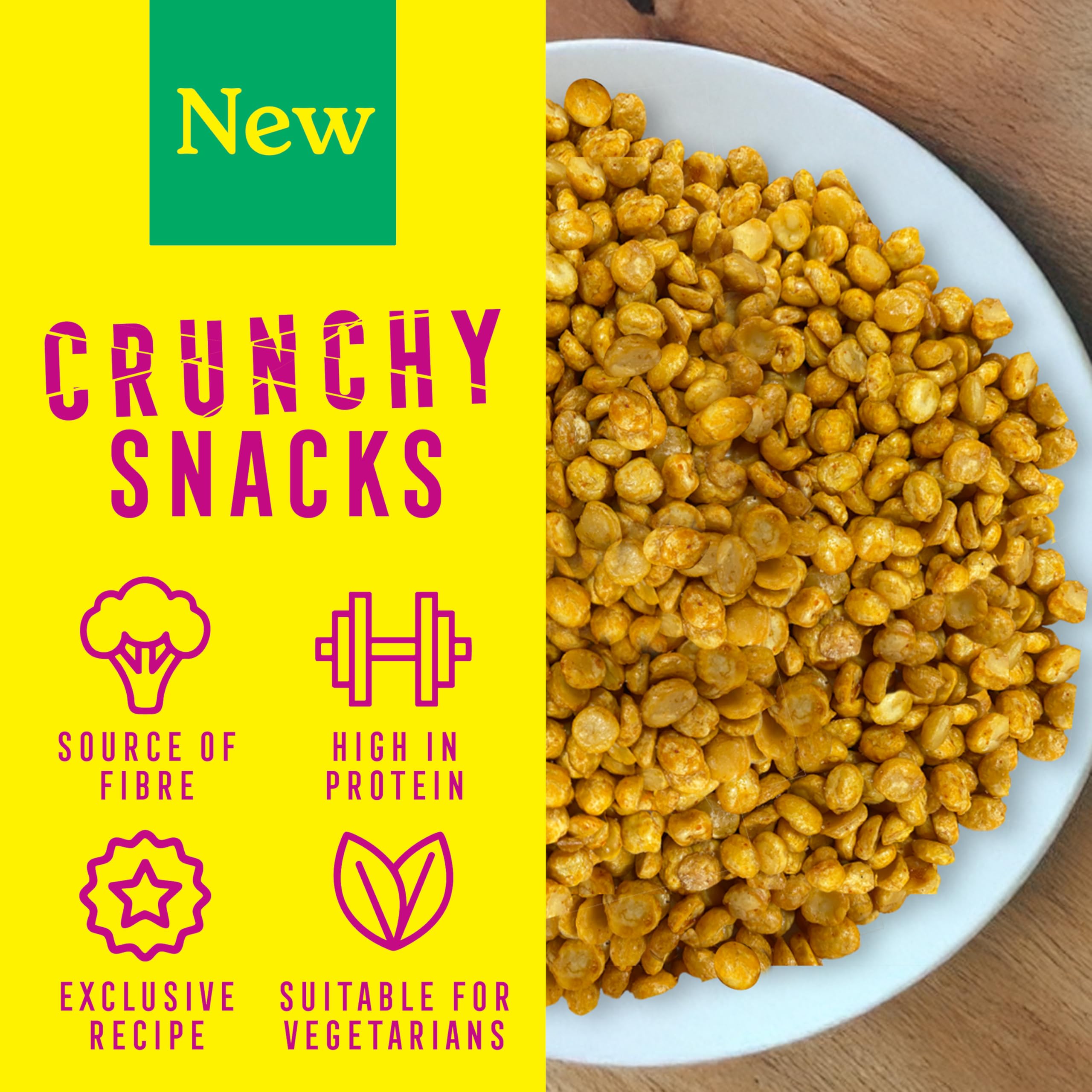 Chana Dal 200g | Rajah Snacks | Crispy Spiced Chickpeas 3