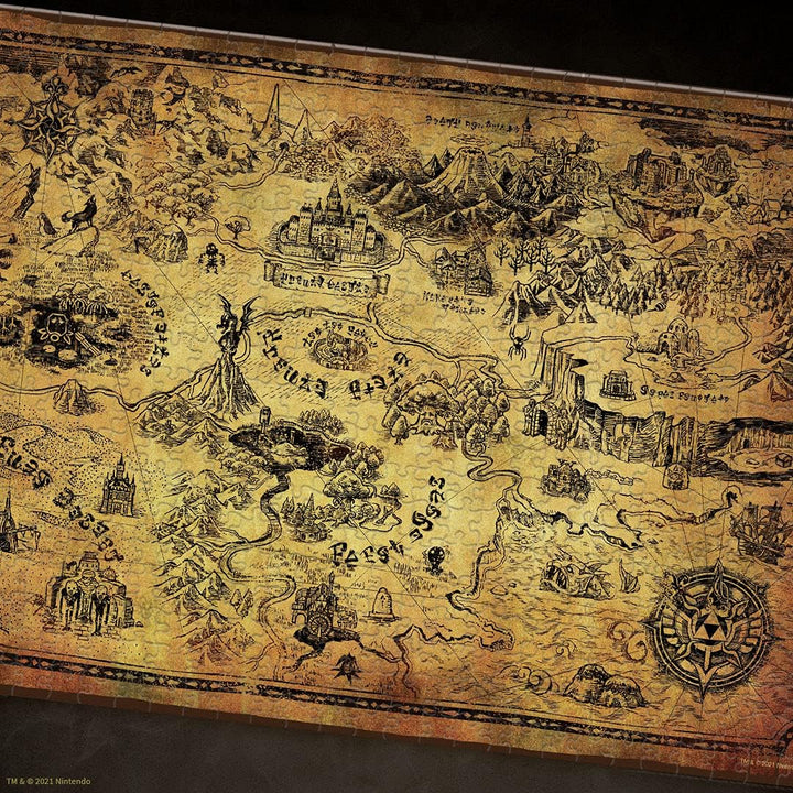 USAopoly Zelda Hyrule Map Puzzle - 1000 Pieces, Ages 8+