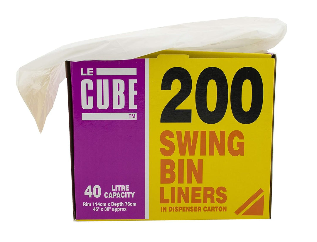 Le Cube - LE CUBE 480 Swing Bin Liner Dispenser 40L, Pack of 200