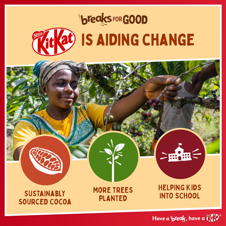 KitKat 2 Finger Dark Chocolate Biscuit Bars – 8 Pack (8 x 20.7 g) | Crisp Wafer & Smooth Dark Chocolate Snack