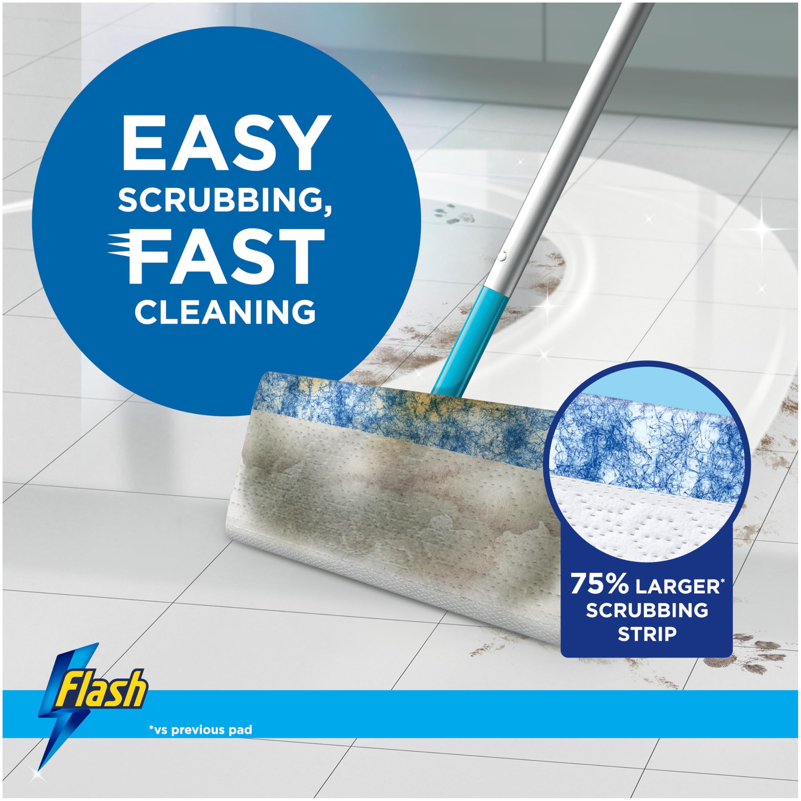 Flash - Speedmop Wet Mop Floor Cleaner Starter Kit with Scrubbing Action 4