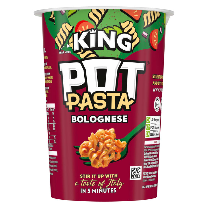 Pot Noodle - King Pot Pasta Bolognese Instant Snack Pot