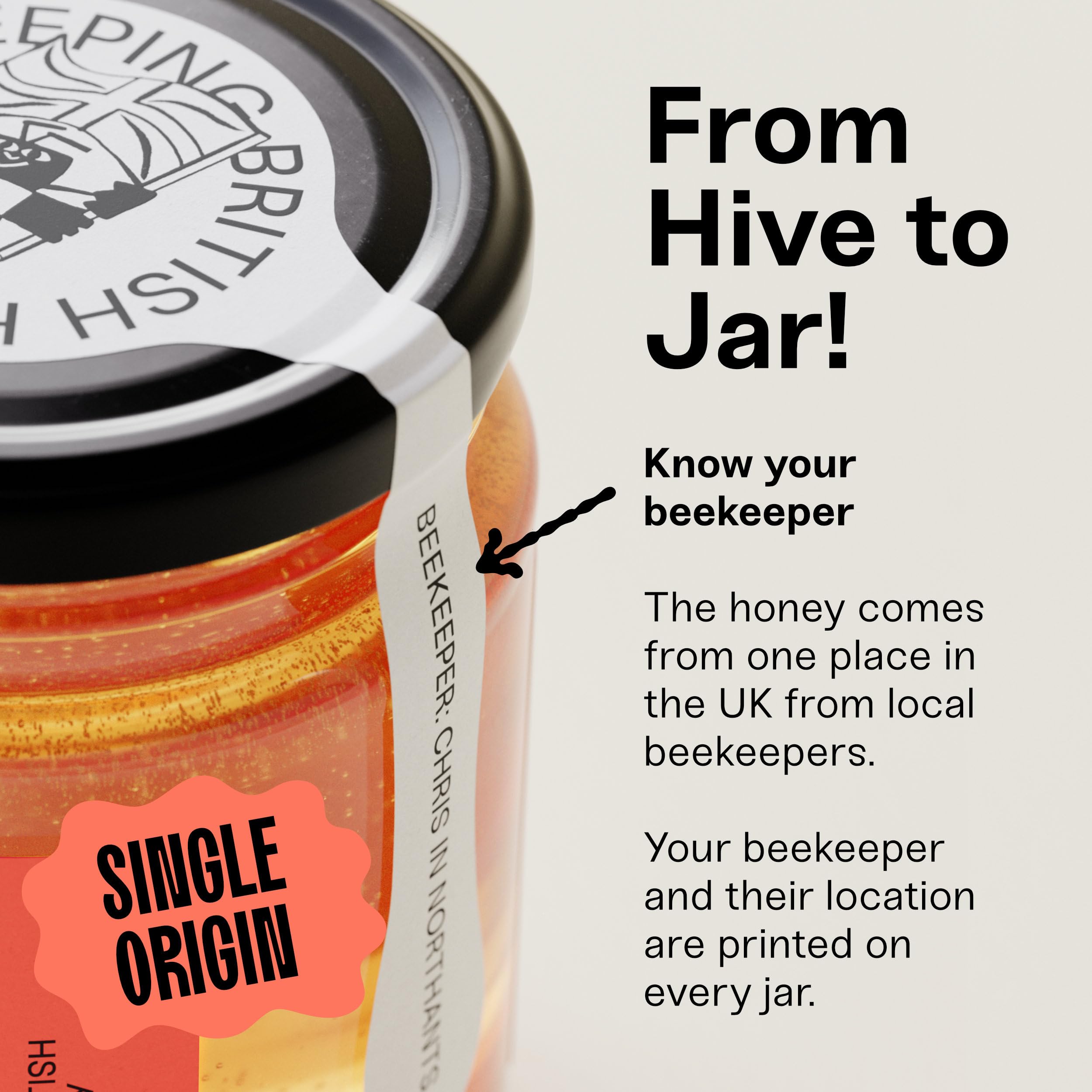 Black Bee Hot Honey with Habanero Chilli - British Wildflower Chilli Honey 2