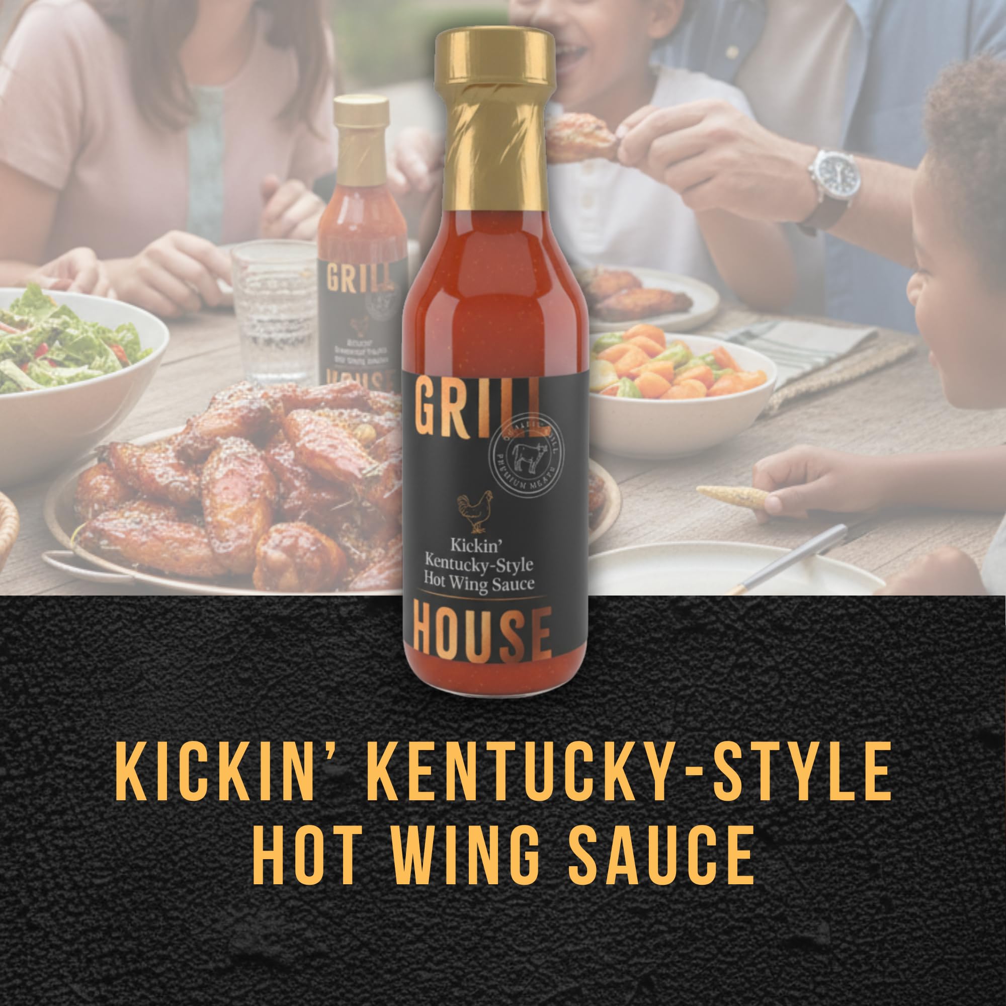 Grill House Wing Sauce & BBQ Rub Gift Set - 140 ml Hot Sauce, 2 x 20 g 12
