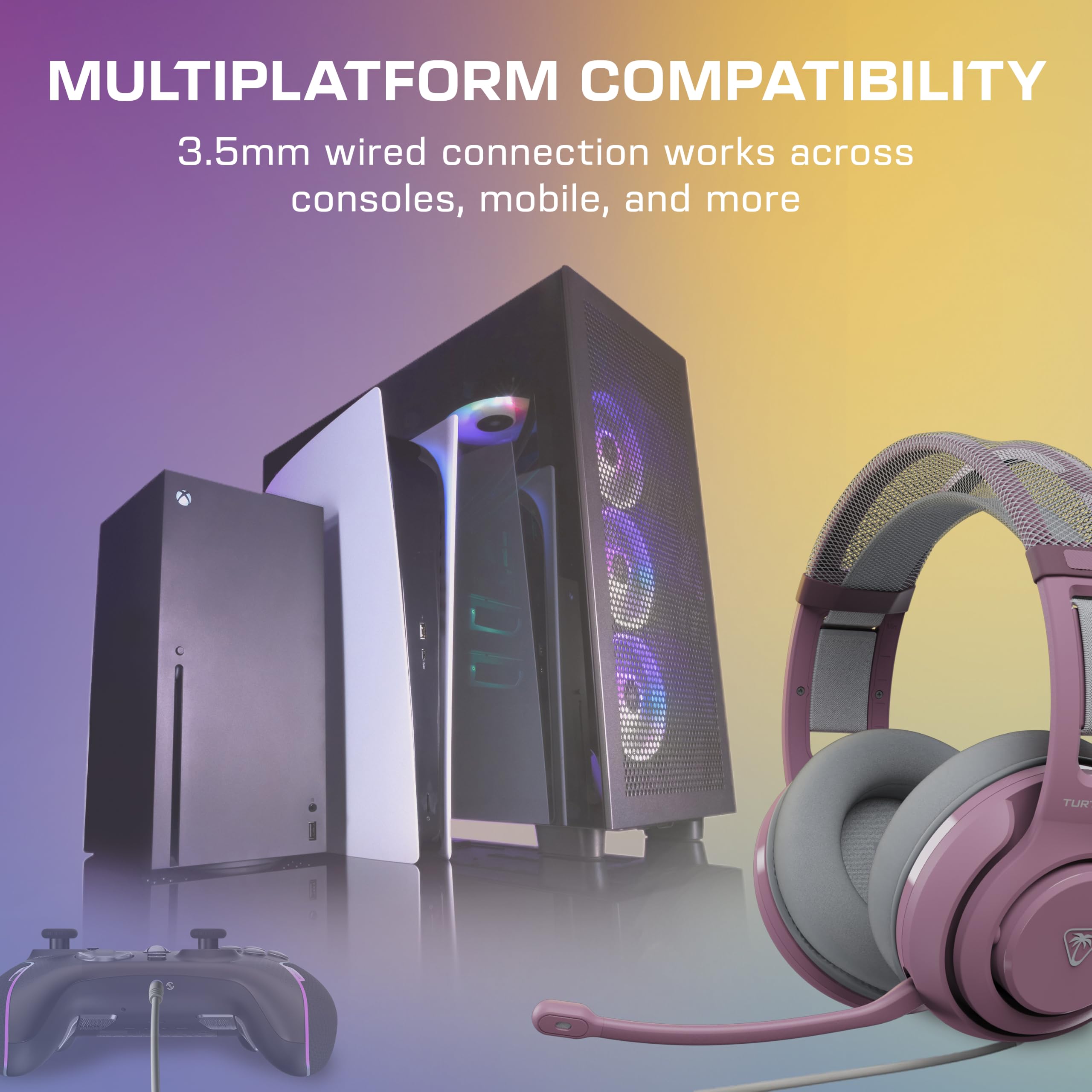 Turtle Beach Atlas 200 Gaming Headset - Multiplatform Lilac Mist 7