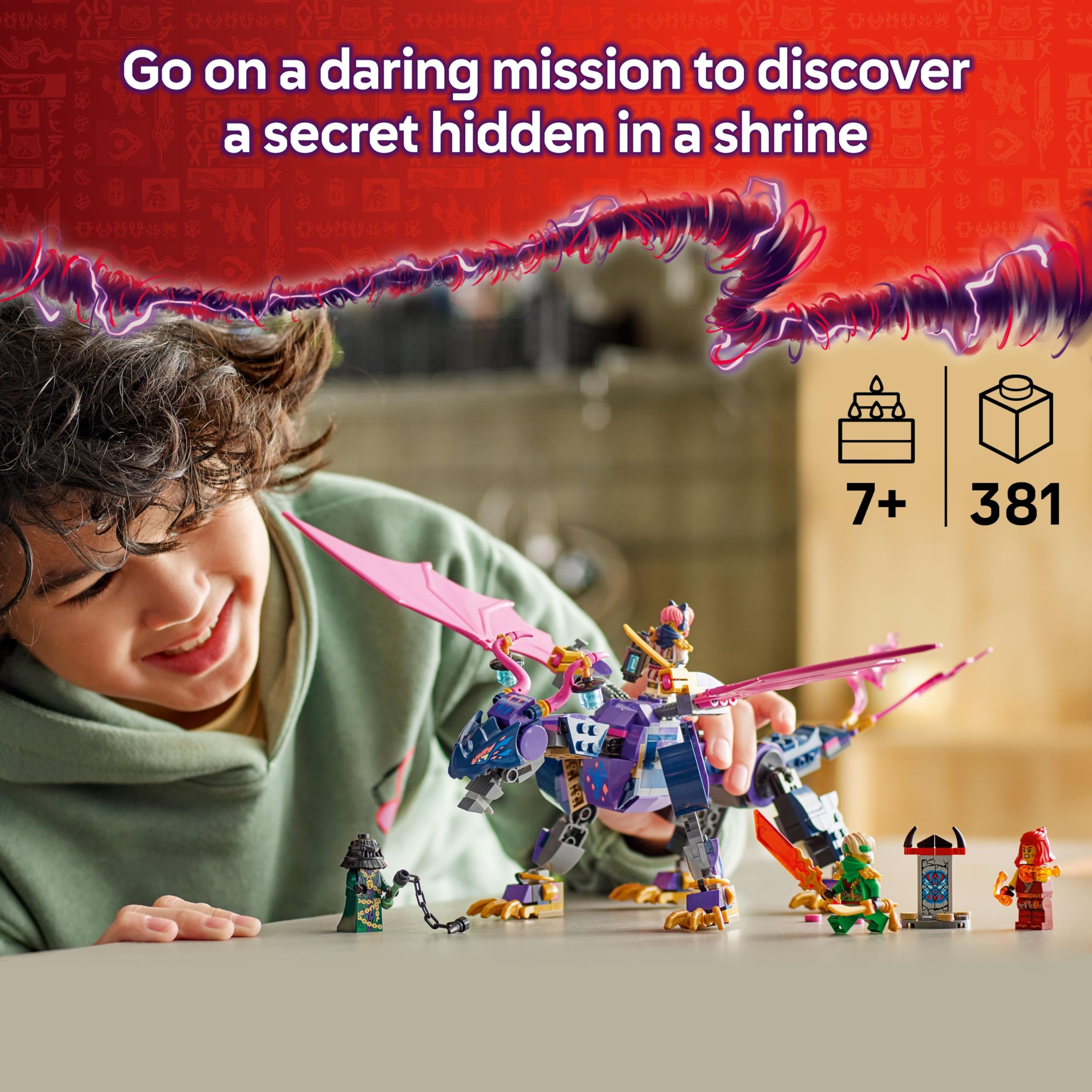 LEGO NINJAGO Rontu the Master Dragon 71842 Building Set | Ages 7+ | 4 Minifigures 2