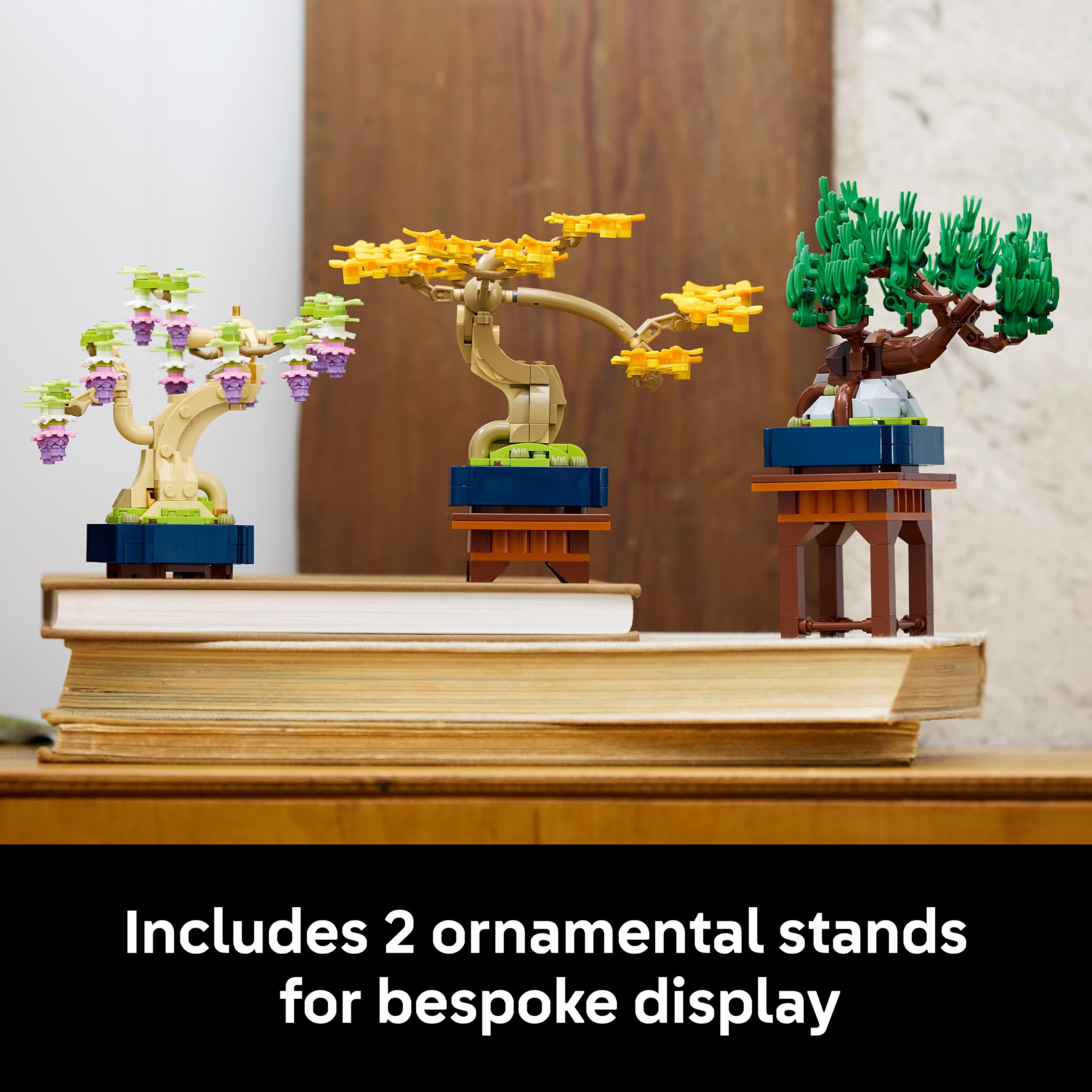 LEGO Botanicals Mini Bonsai Trees - Ginkgo, Black Pine & Wisteria - 709 Piece Building Set for Adults 5