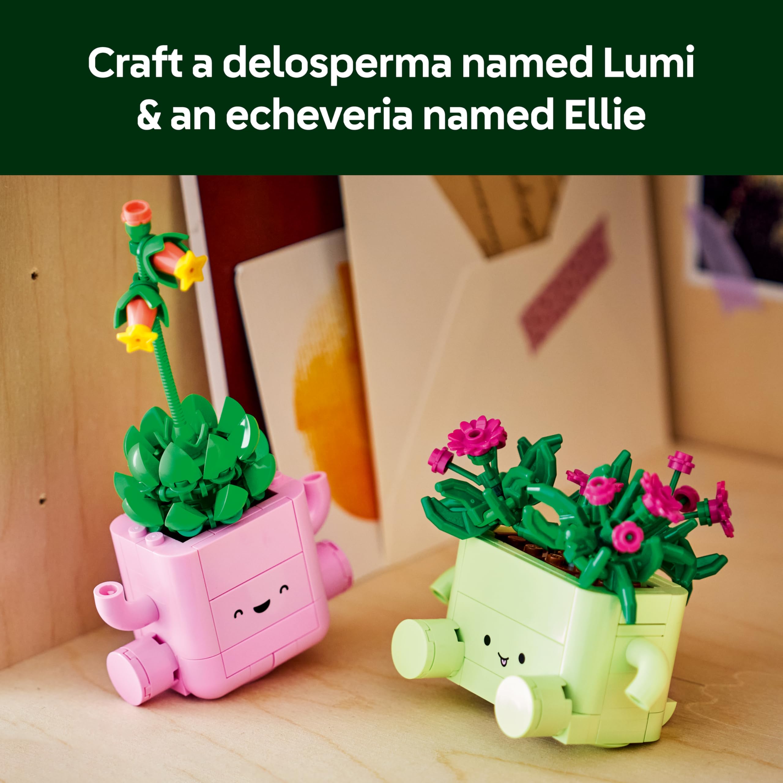 LEGO Botanicals Rocking Plants Set - 2 Artificial Plants, Pastel Pots | Ages 9+ 4