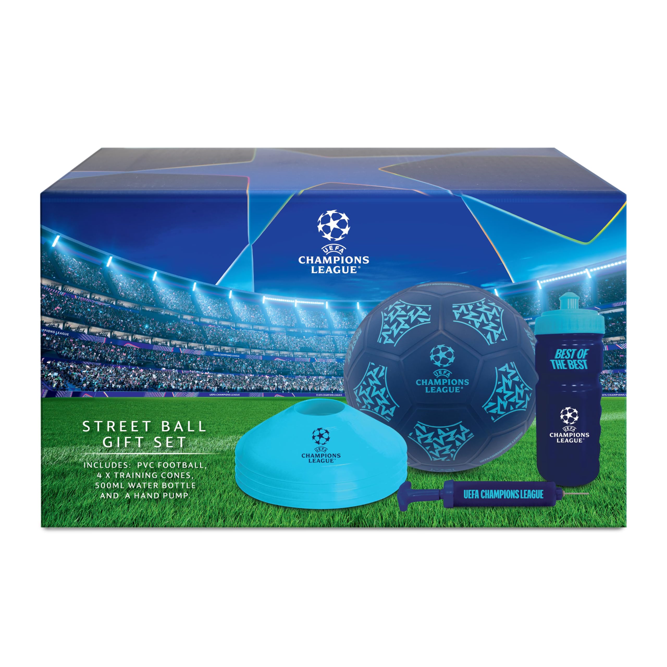 Hy-Pro UEFA Champions League Street Ball Set - Size 5 Playground Football Kit 13