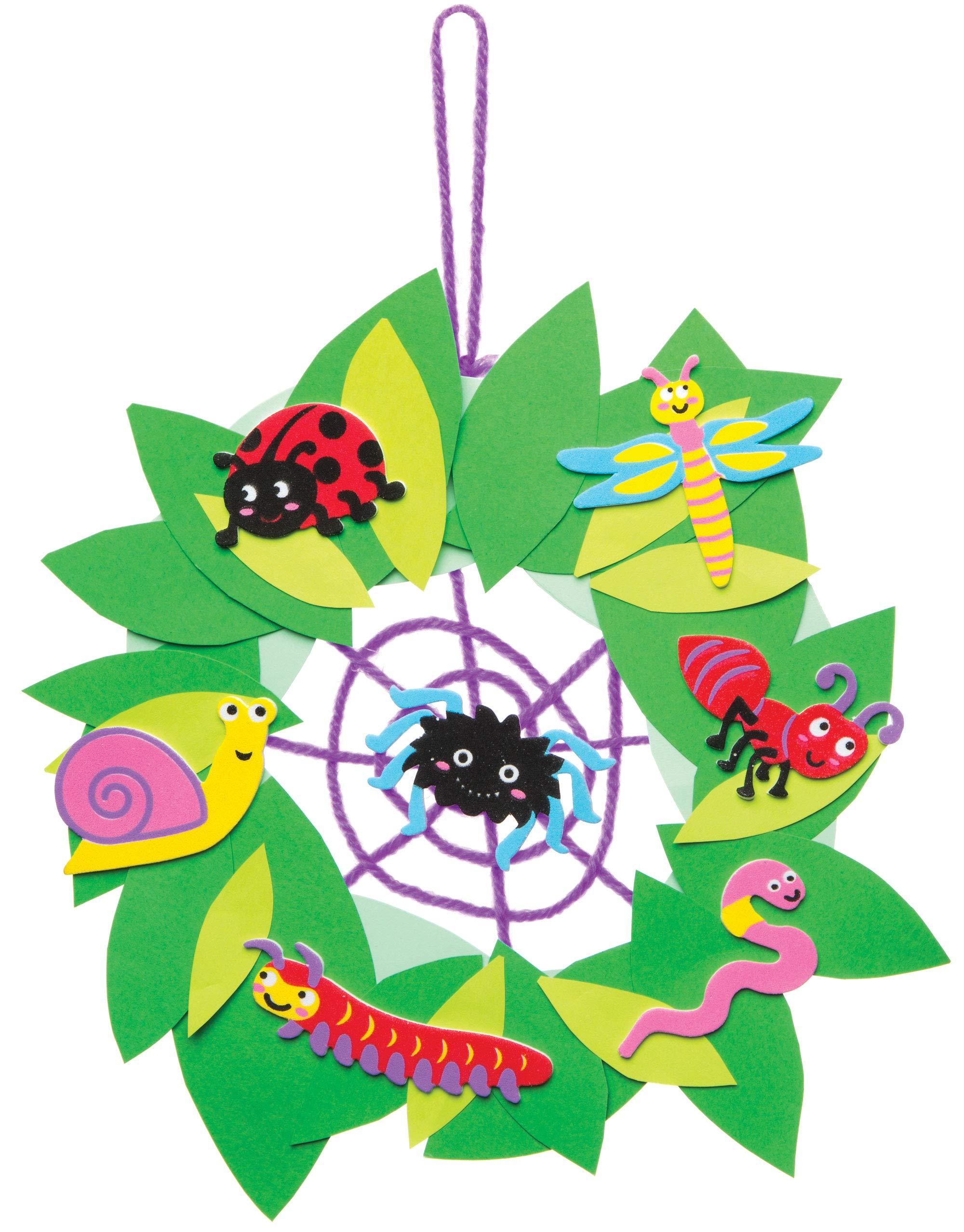 Baker Ross AR228 Insect Foam Stickers - Pack of 120 | Self-Adhesive Vinyl | 2.5-5 cm 5
