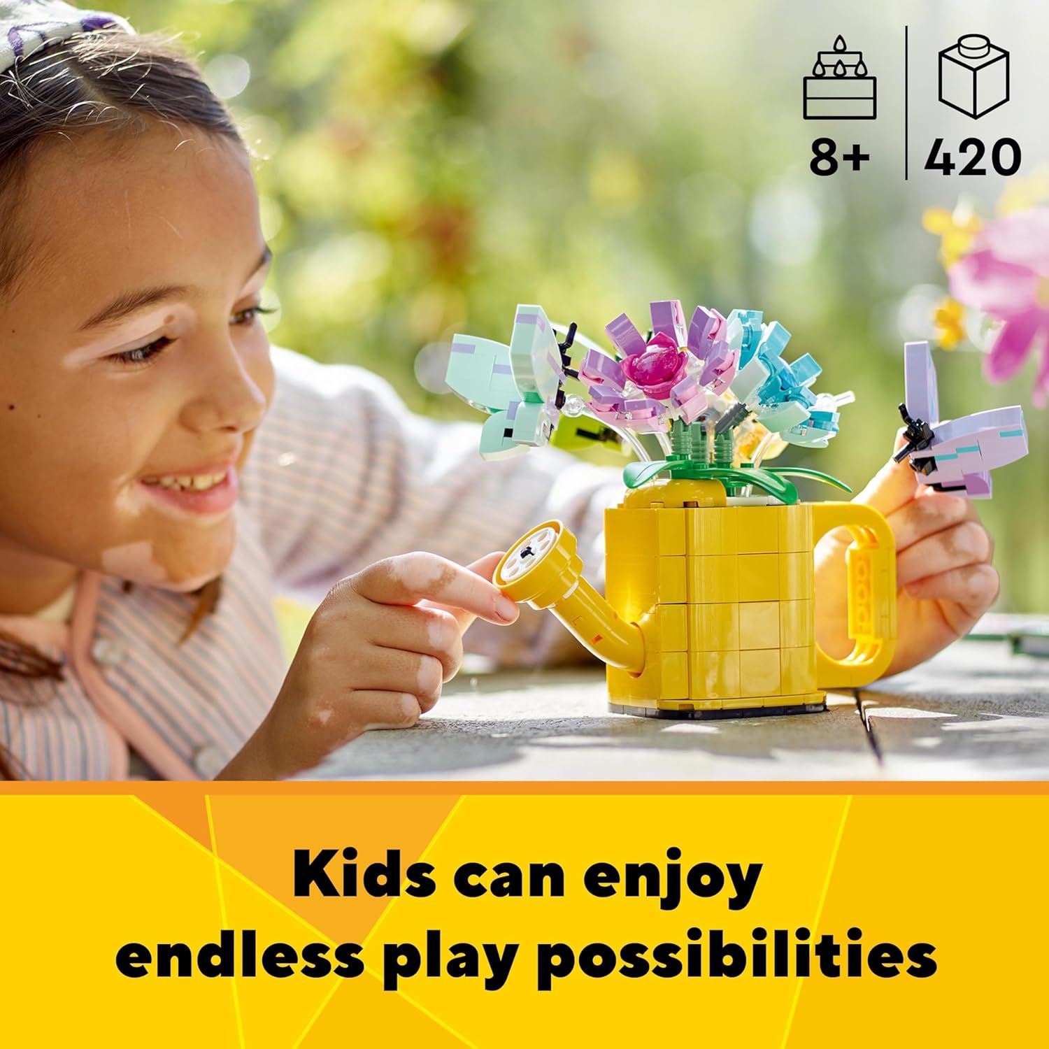 LEGO Creator 3in1 Flowers in Watering Can - Building Set for Kids 8+ 3