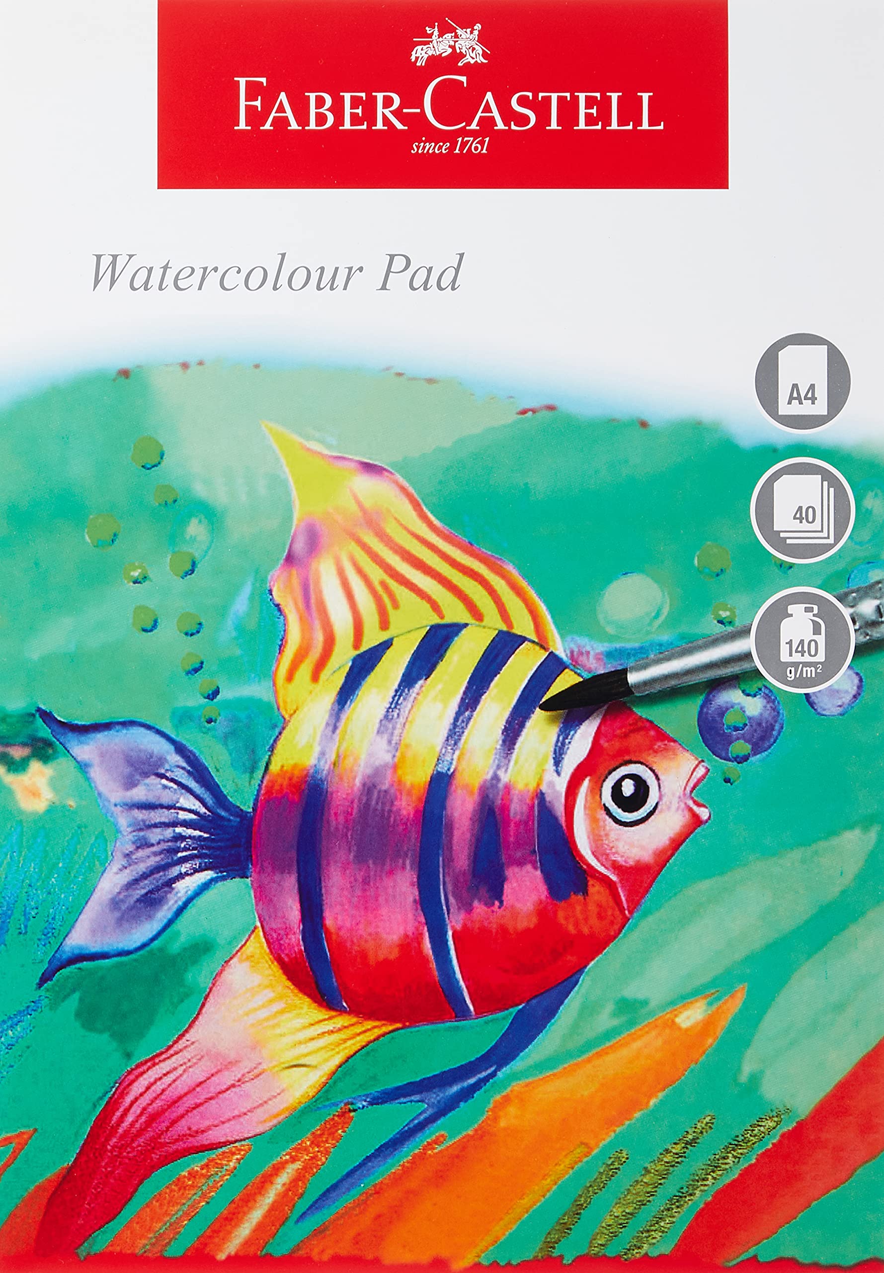 Faber-Castell A4 Watercolour Pad | 140 g/m2 Paper | 40 Sheets