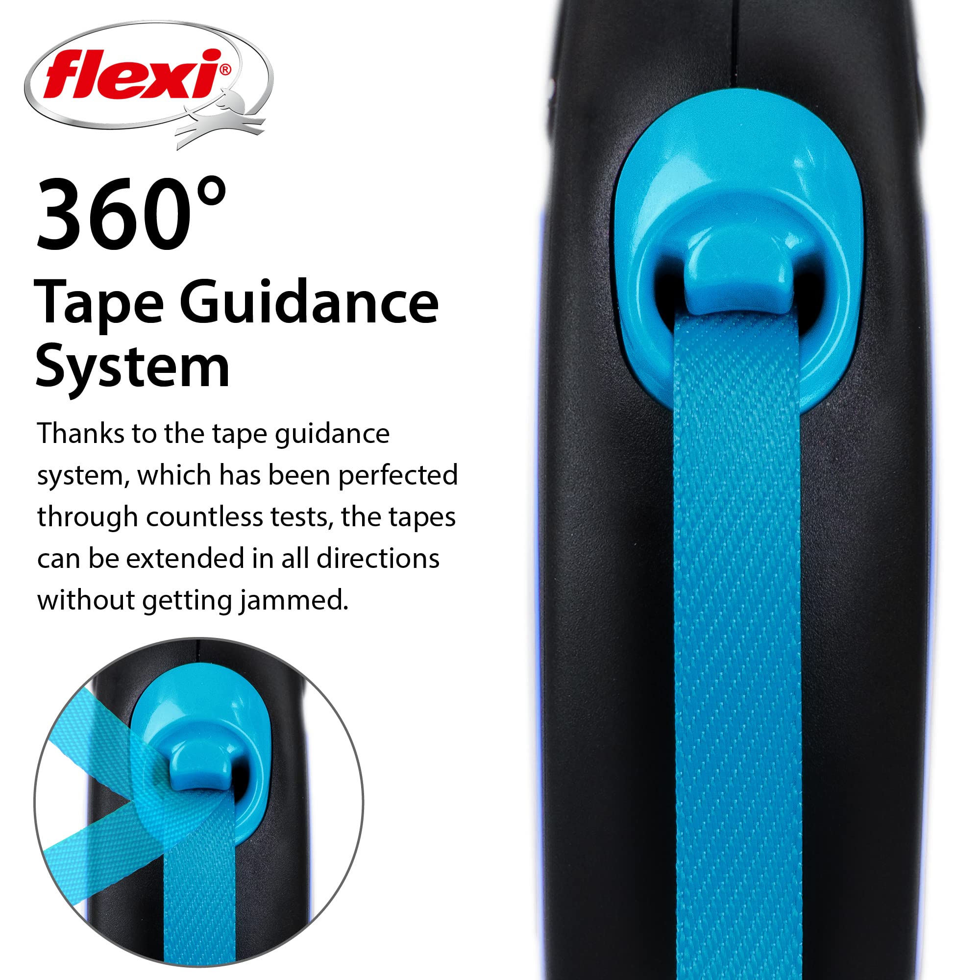 flexi Neon S Retractable Tape Leash - 5m, Up to 15kg | Blue 4