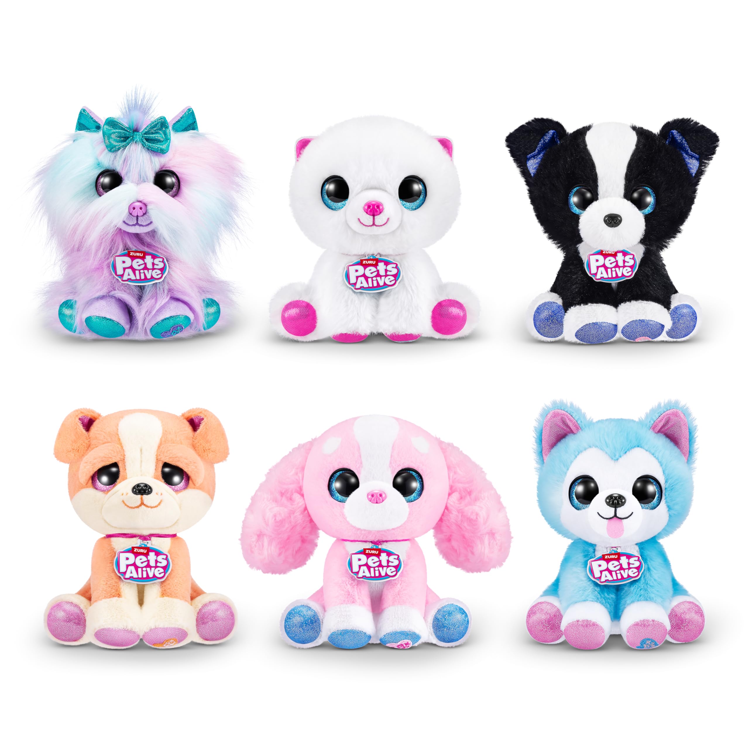 Pets Alive Puppy Rescue Wolf Dog Plush - Interactive Speak & Repeat Toy with Healing Kit, 6 to Collect 4