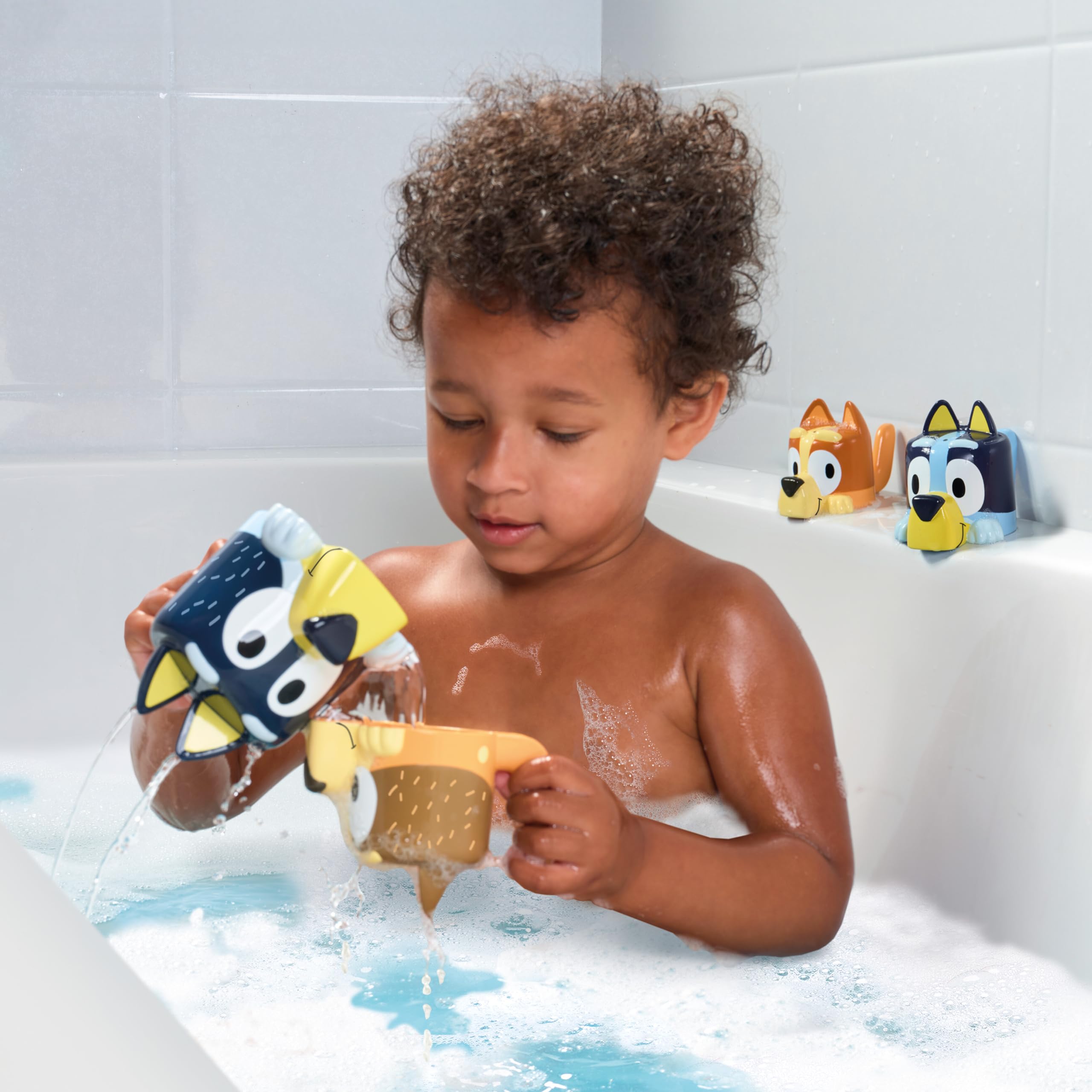 TOMY Bluey's Family Pourers - Stacking & Nesting Bath Toys for 18 Months+ | Multicolor Plastic 3