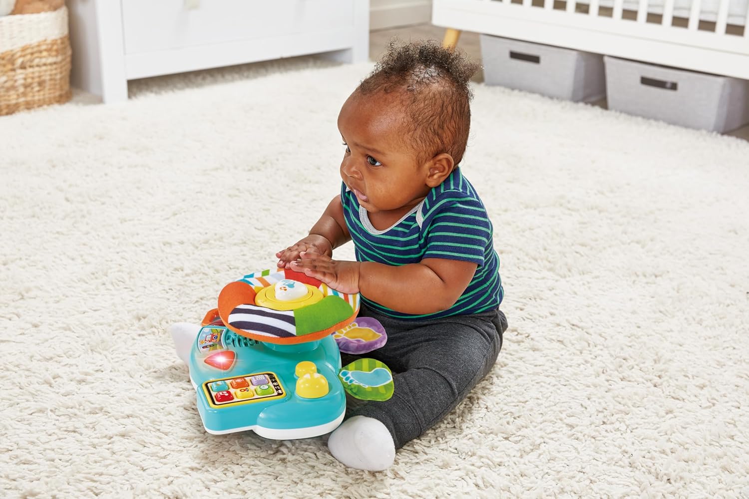 VTech Beep Beep Baby Driver - Interactive Steering Wheel Toy for 3 Months+ 12