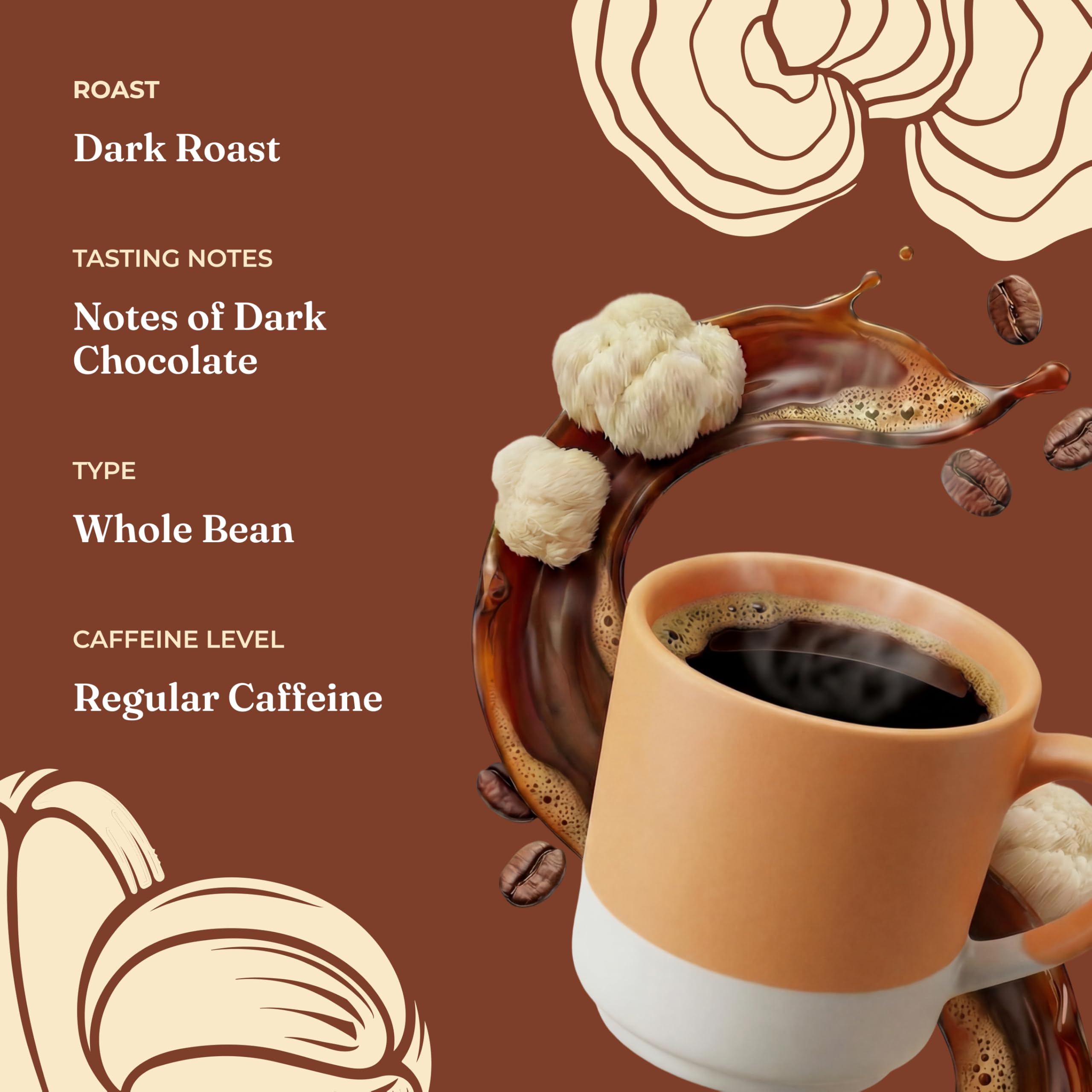 Four Sigmatic Dark Roast Whole Bean Coffee with Lion's Mane & Chaga - 340g 5