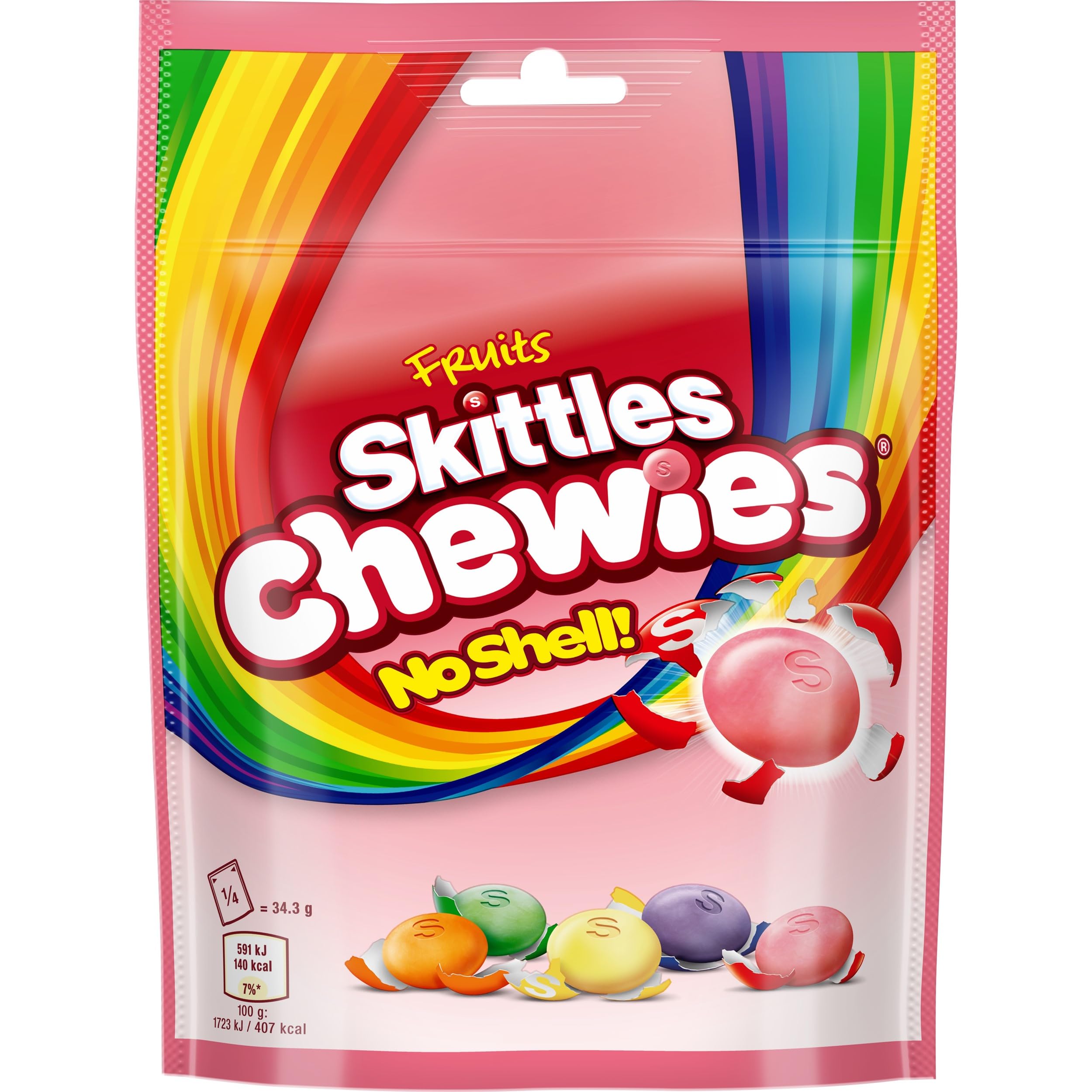 Skittles Chewies Fruits Sweets Pouch Bag - Fruit Flavoured Chewy Candy | 137g 2