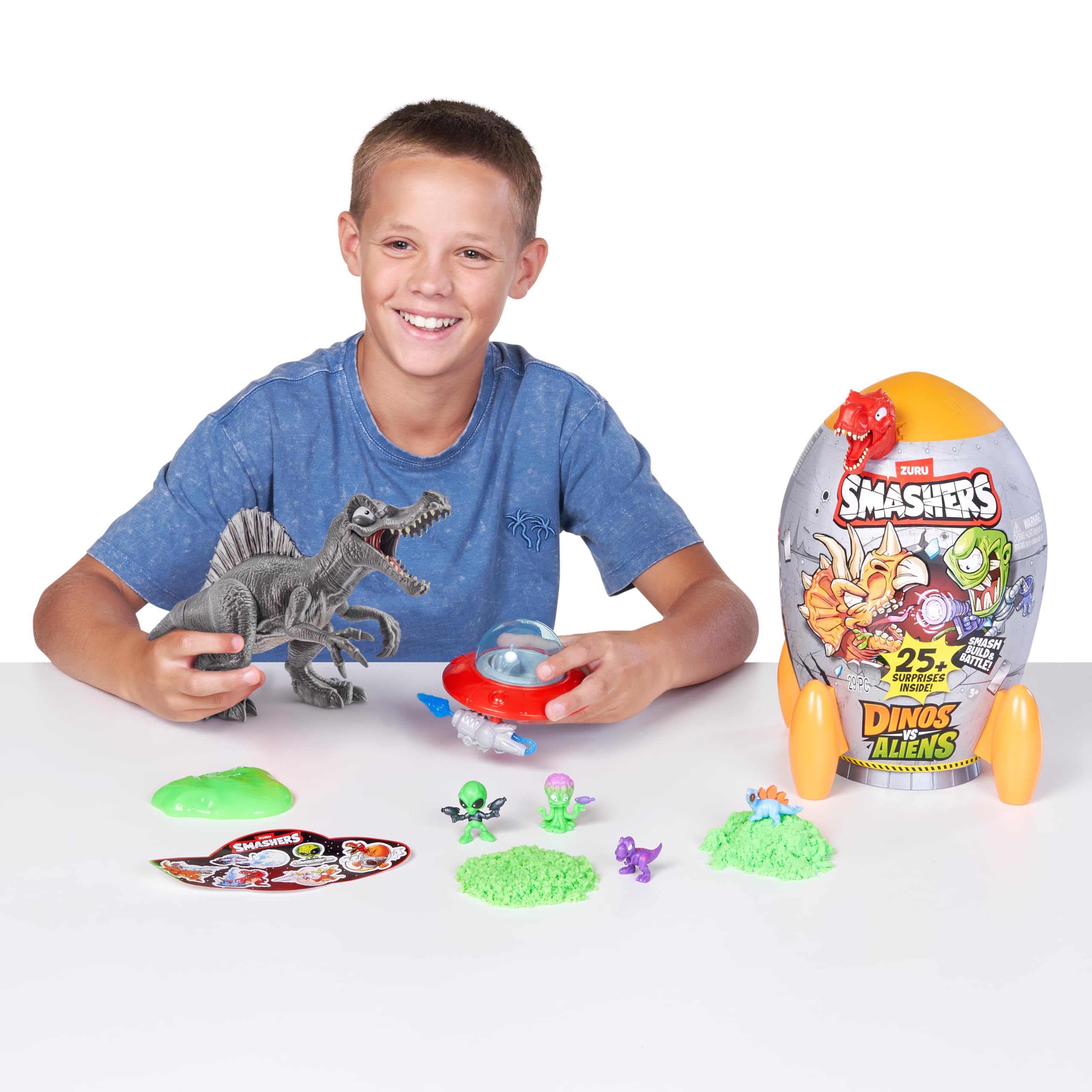 Smashers Dino vs Aliens Medium - Spinosaurus Smashable Egg Toy by ZURU 3