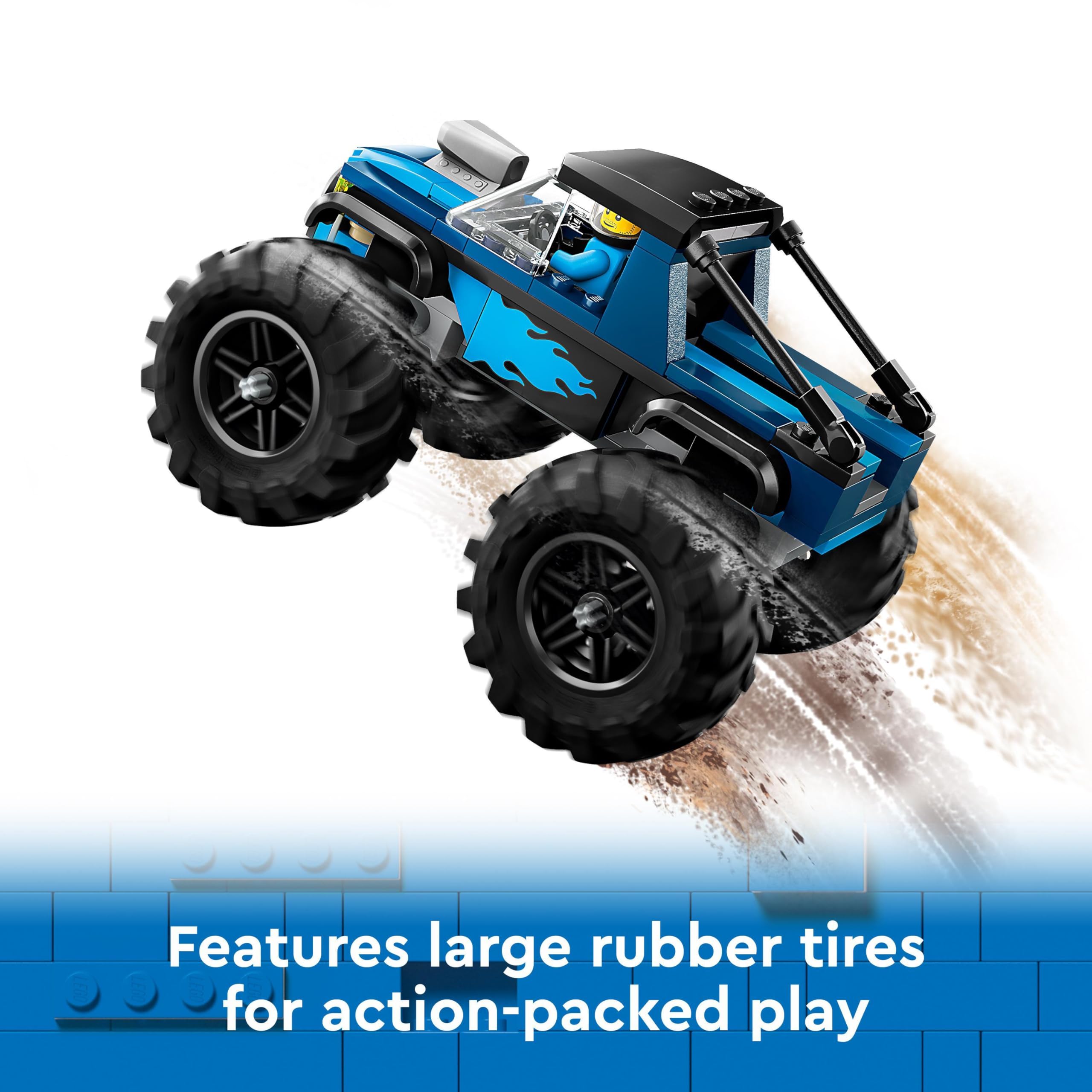 LEGO City Blue Monster Truck 60402 Building Set with Driver Minifigu