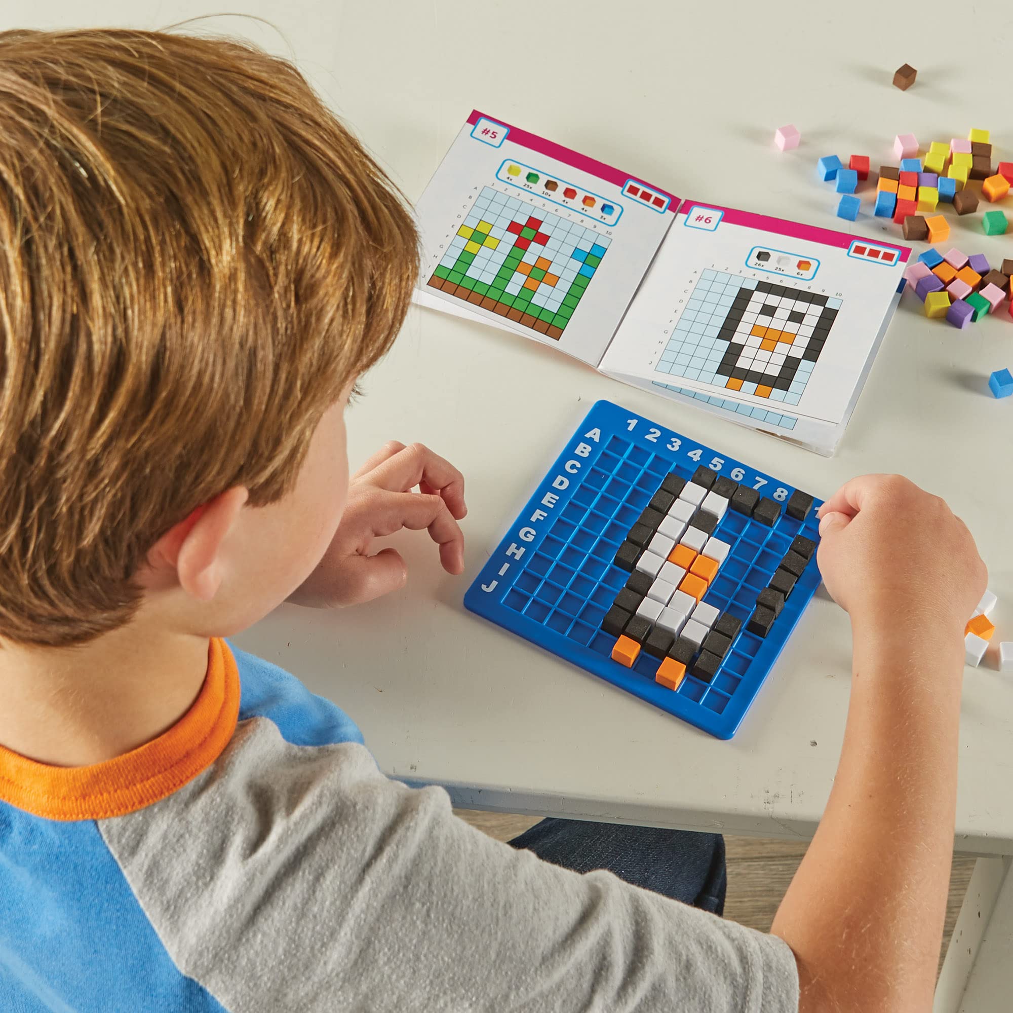 Learning Resources STEM Explorers Pixel Art Challenge - 400+ Pieces, Ages 5+ | Coding & Logic Kit 6