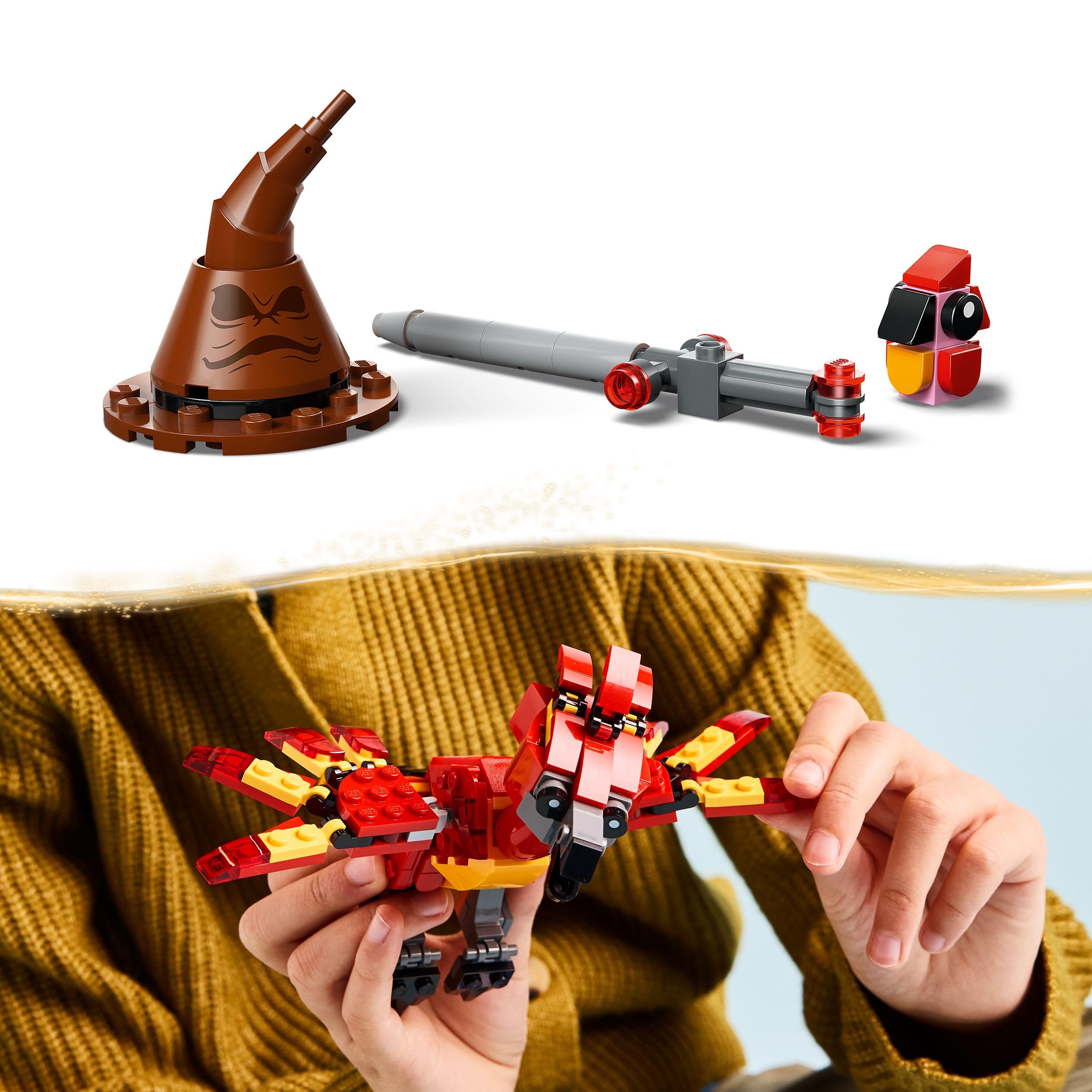 LEGO Harry Potter Fawkes Dumbledore’s Phoenix Building Set 76448 for Ages 8+ | Includes Sword of Gryffindor 4