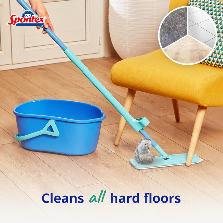 Spontex Easy System Max+ Microfibre Flat Mop with Integrated Wringing System