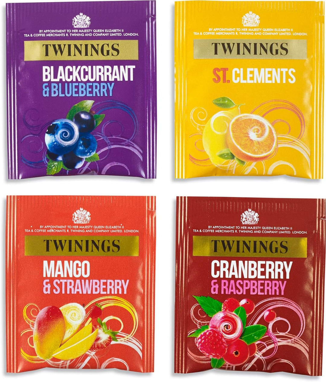 Twinings Fruit Selection Mixed Set of 80 Tea Bags (4 x 20 Tea Bags)