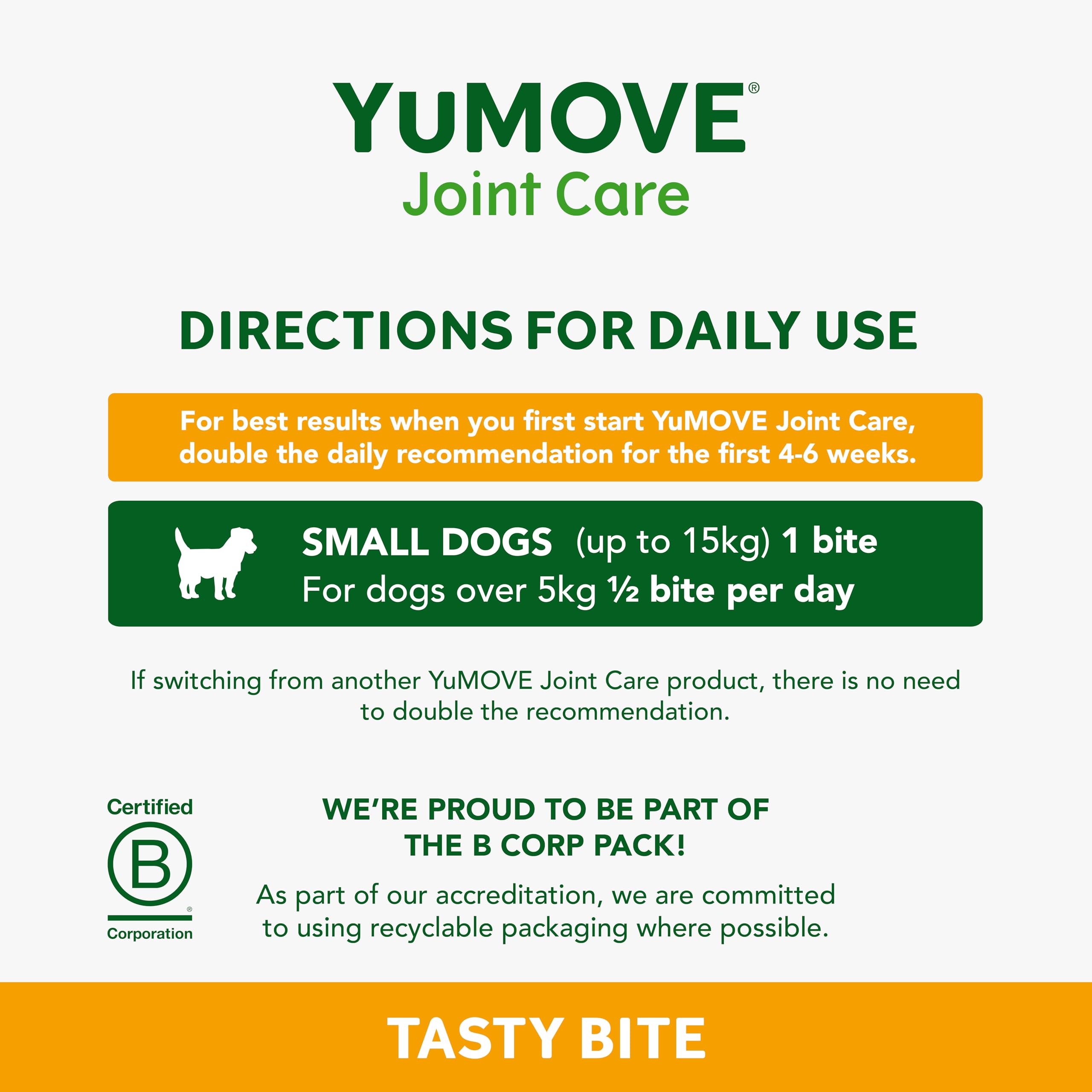 YuMOVE ONE-A-DAY Joint Supplement for Small Dogs - 30 Count, Triple Action Support 6