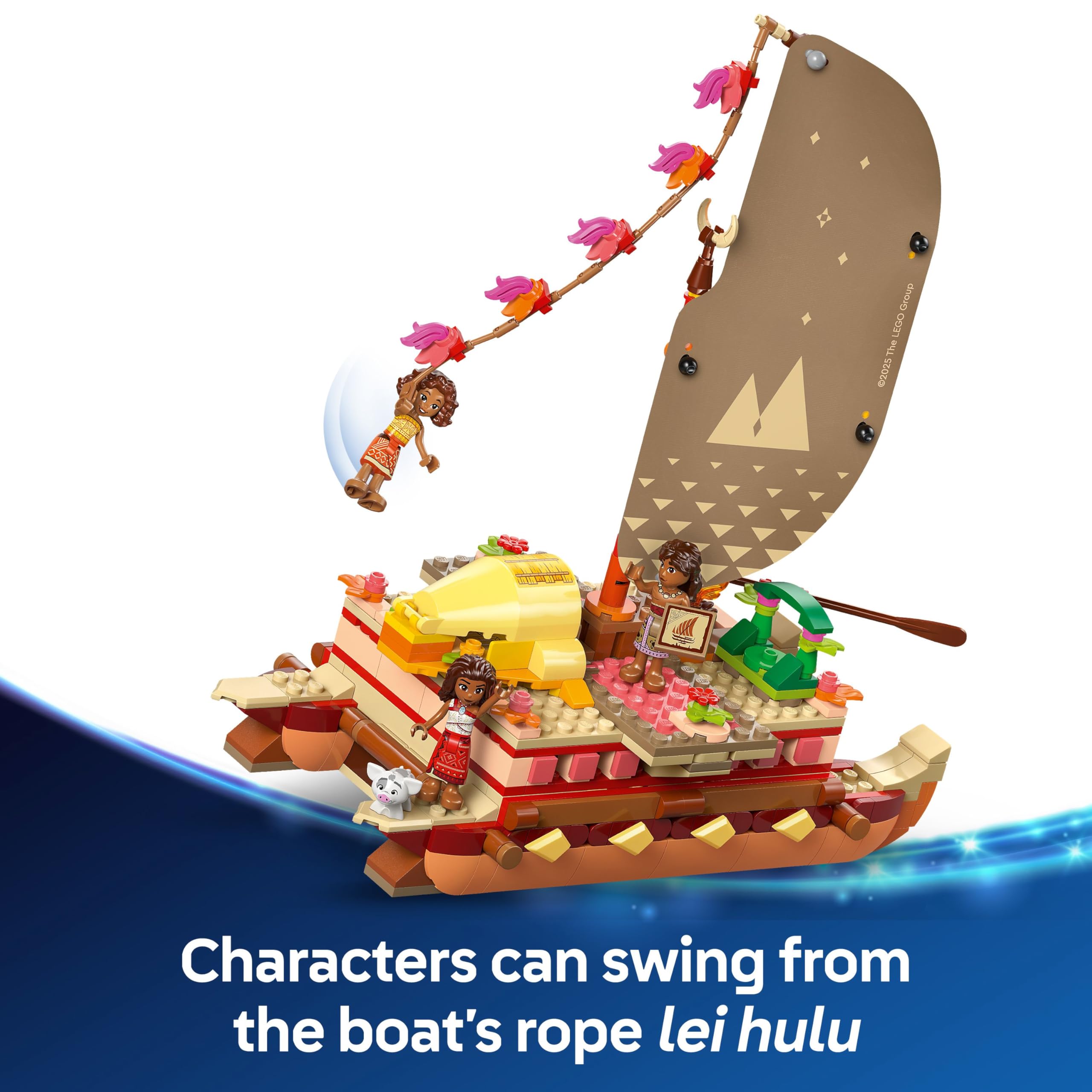 LEGO Disney Moana's Adventure Canoe - Buildable Boat Toy with 4 Characters for Kids 6+ 5