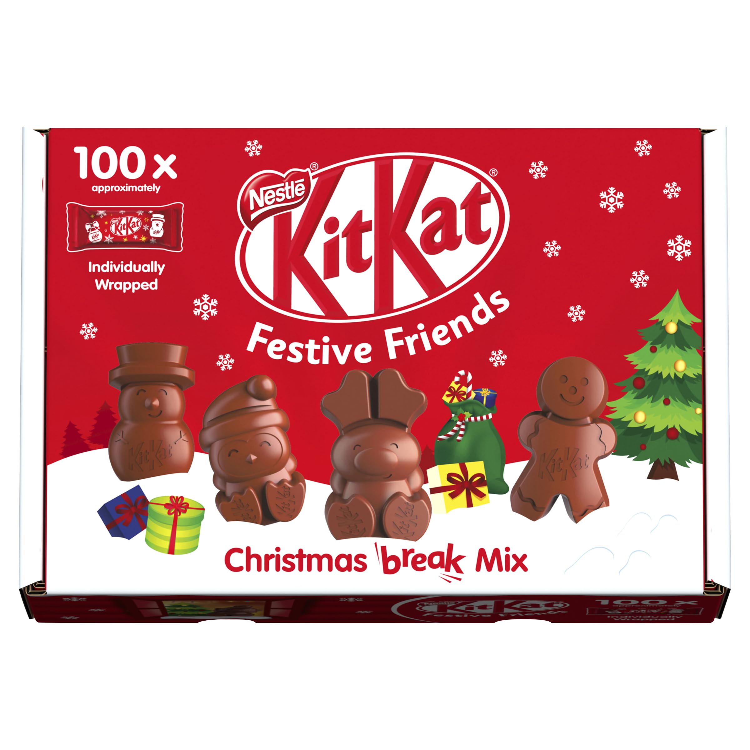 KitKat Christmas Friends 100ct Assorted Gluten-Free Milk Chocolate Figures 4