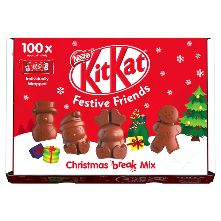 KitKat Christmas Friends 100ct Assorted Gluten-Free Milk Chocolate Figures