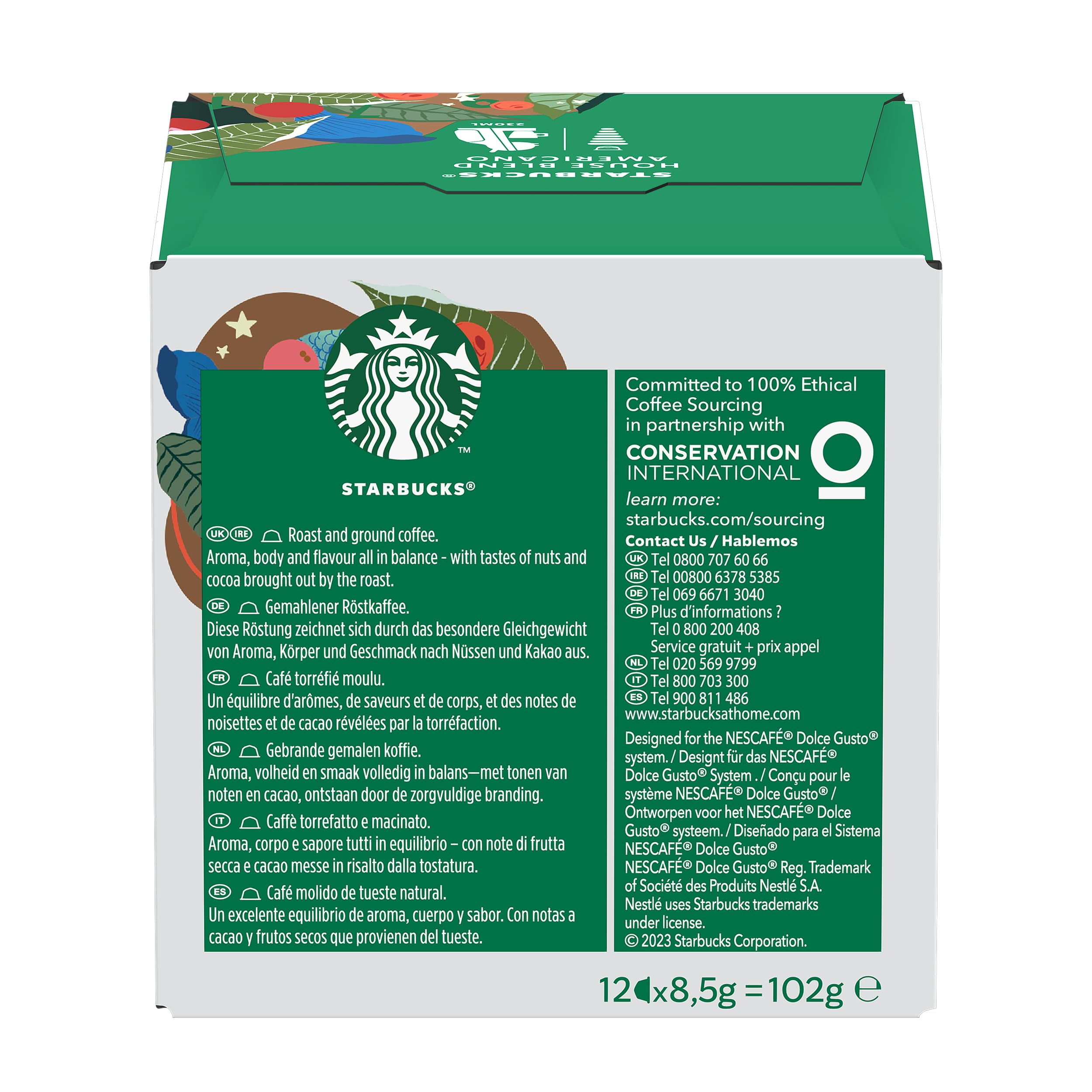 STARBUCKS Americano House Blend Medium Roast Coffee Pods for NESCAFÉ Dolce Gusto | 72 Count (6 x 12) 7