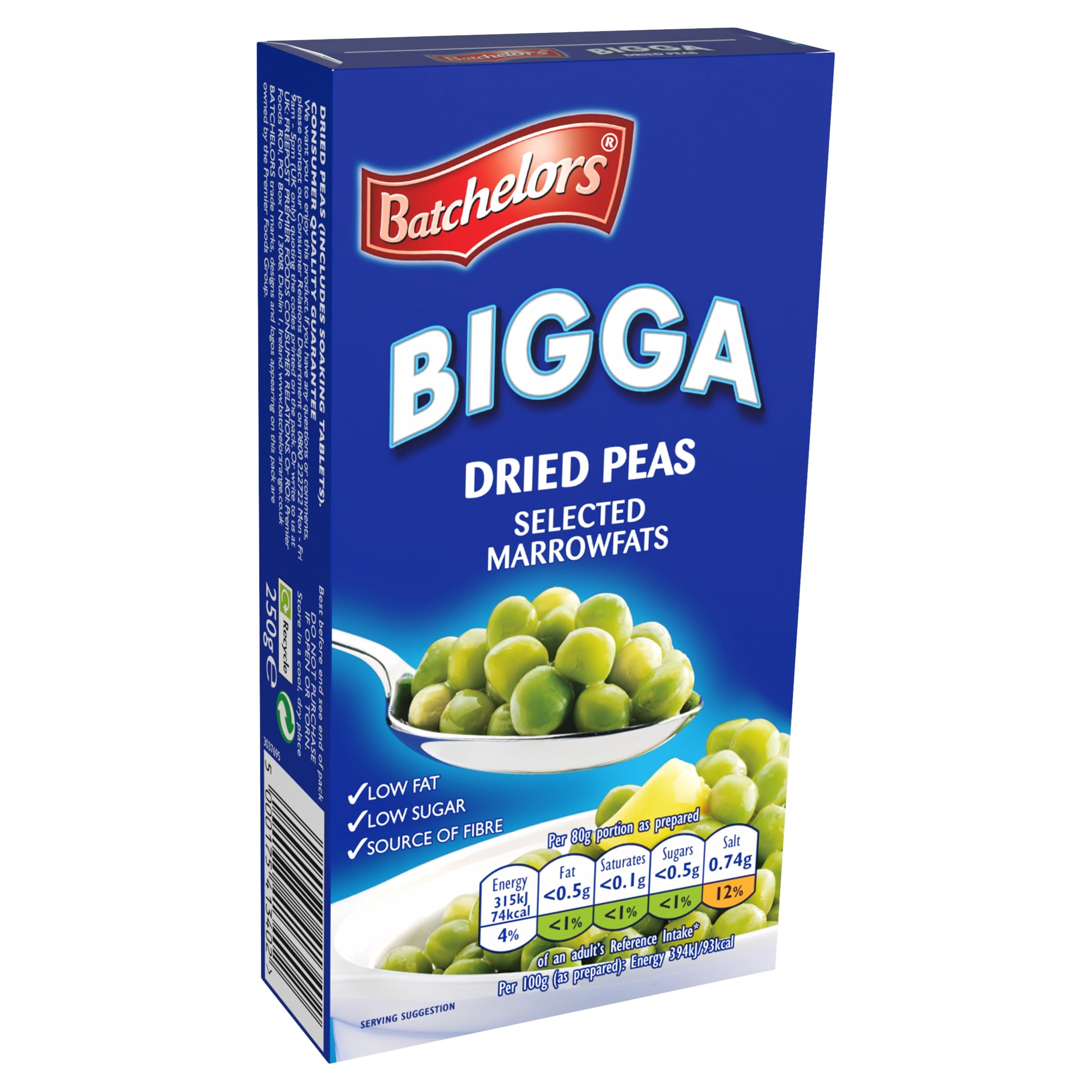 Batchelors Bigga Dried Marrowfat Peas - Nutty Flavour | 250g | Whole 3
