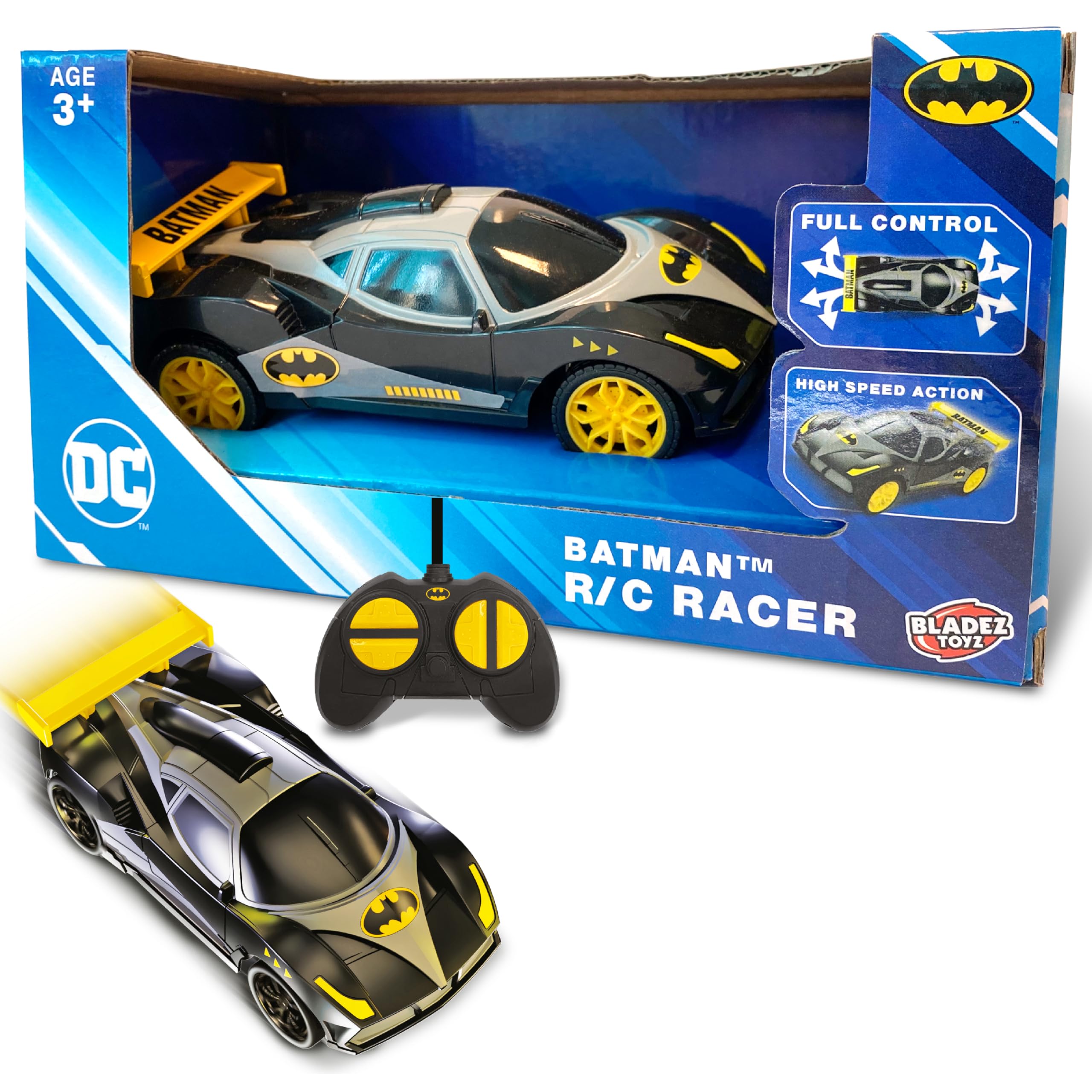 BLADEZ Batman RC Racer Remote Control Car | Full Function Control | Scale 1:28 | Ages 3+